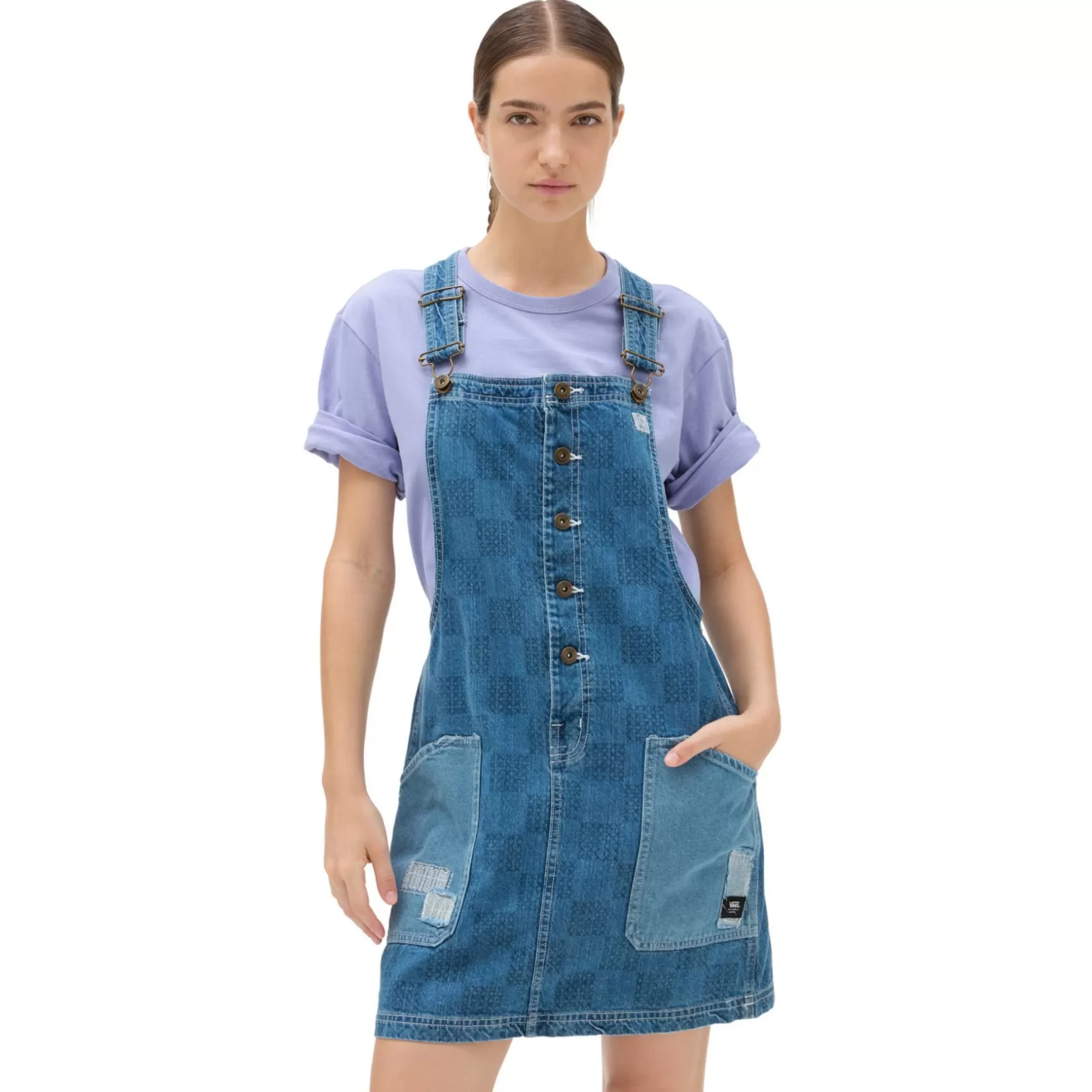 Vans Vestidos Y Falda<Pichi Vaquero A Cuadros Mended Check Azul