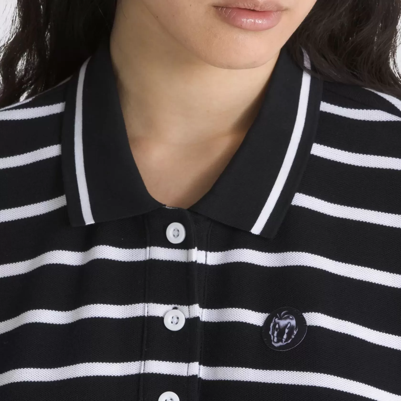 Vans Camisetas<Polo Bad Apple Long Sleeve Crop Rugby Disney X Negro