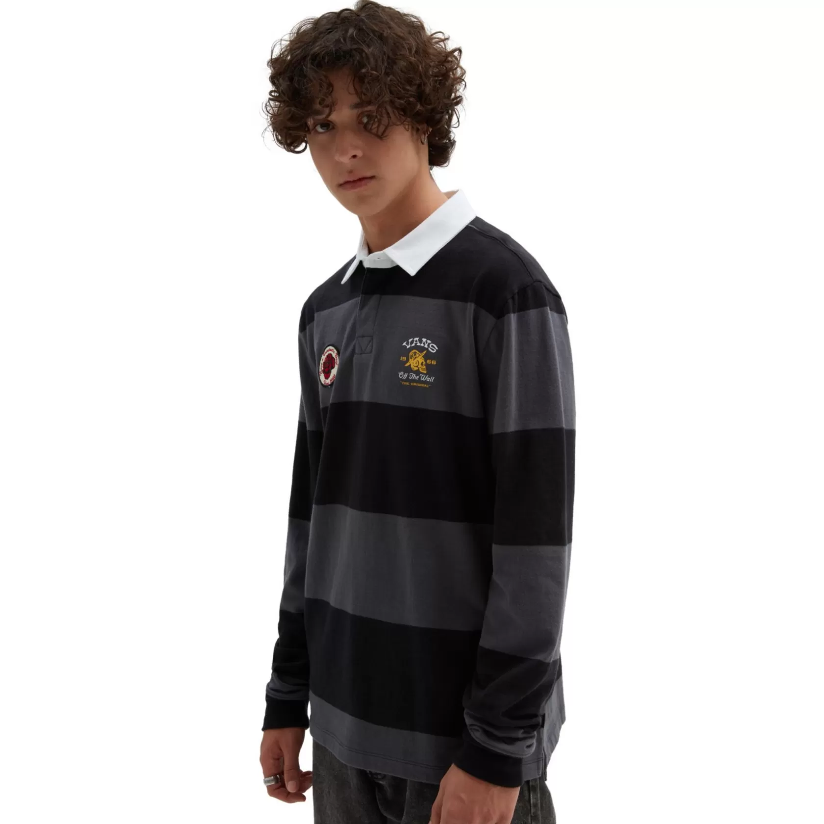 Vans Camisetas<Polo De Rugby Desert Hi Negro