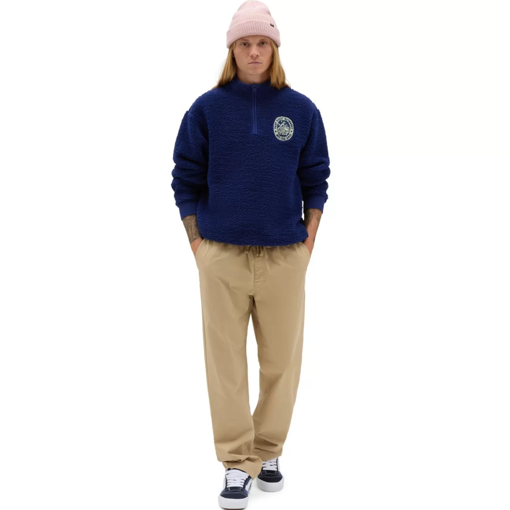 Vans Sudaderas<Sudadera Con 1/4 Cremallera Happy Moon Azul