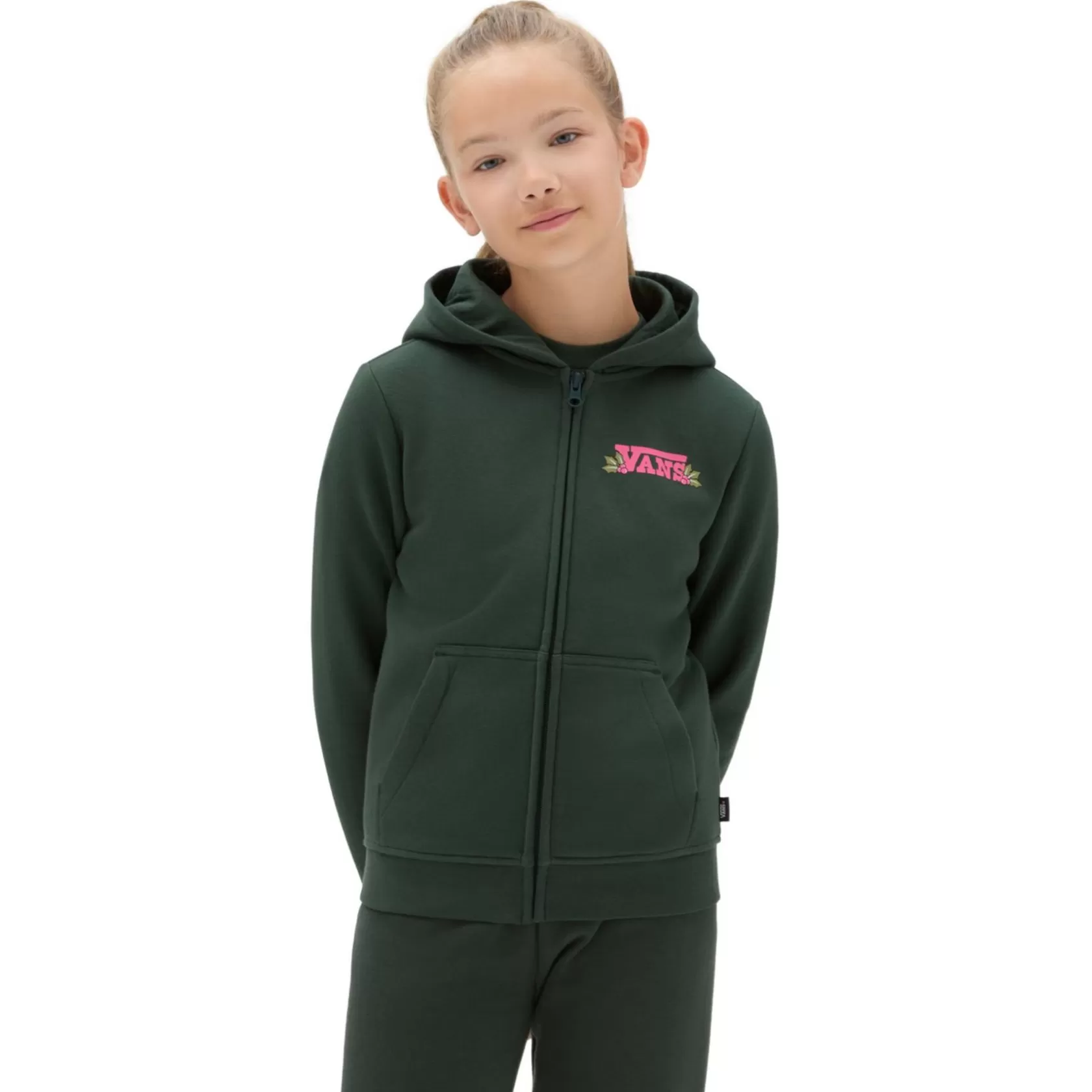 Vans Ropa Para Chicas (8-14 Años)<Sudadera Con Capucha De Ninas Peace Lit Zip (8-14 Anos) Verde