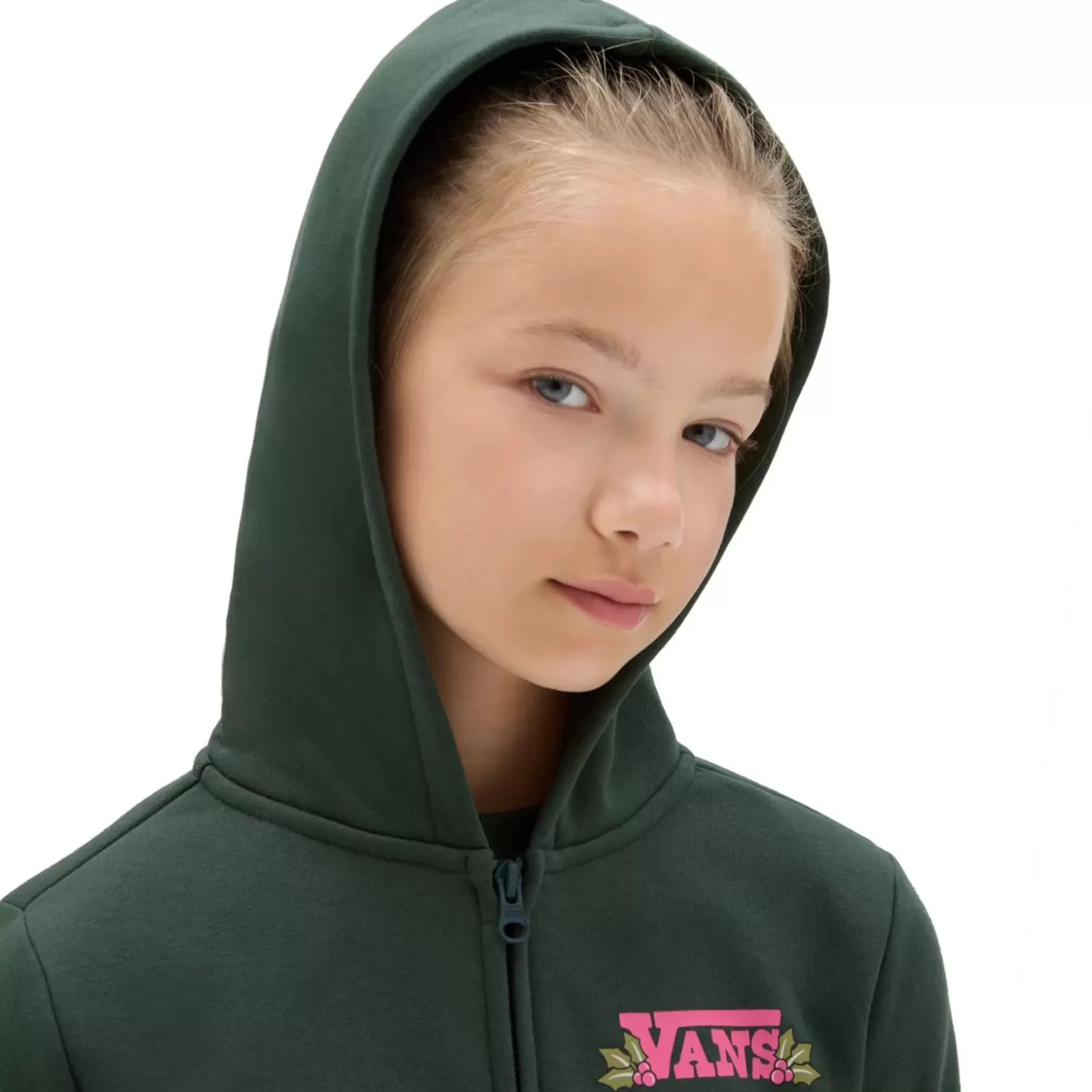 Vans Ropa Para Chicas (8-14 Años)<Sudadera Con Capucha De Ninas Peace Lit Zip (8-14 Anos) Verde