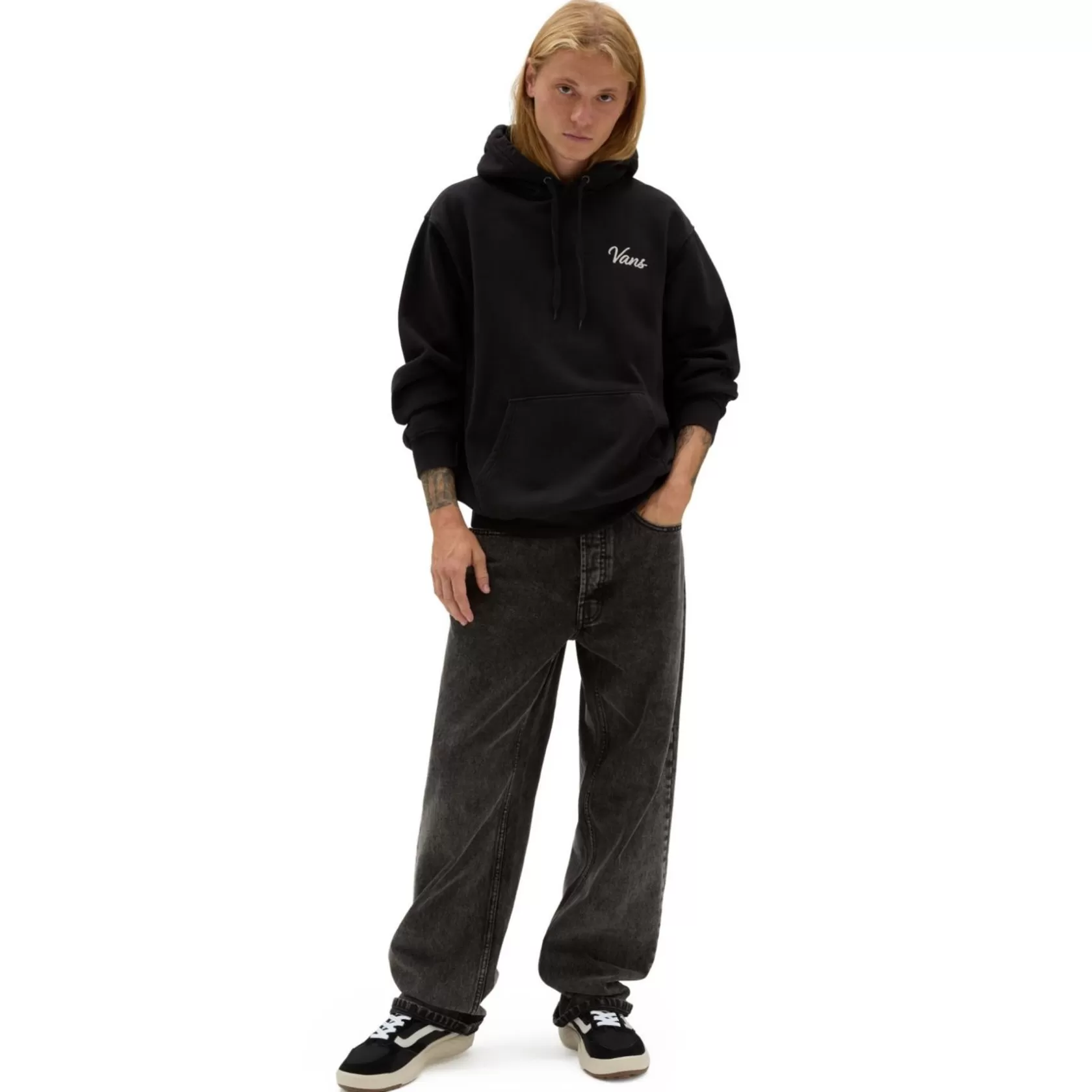 Vans Sudaderas<Sudadera Con Capucha Flaming Skulls Loose Negro