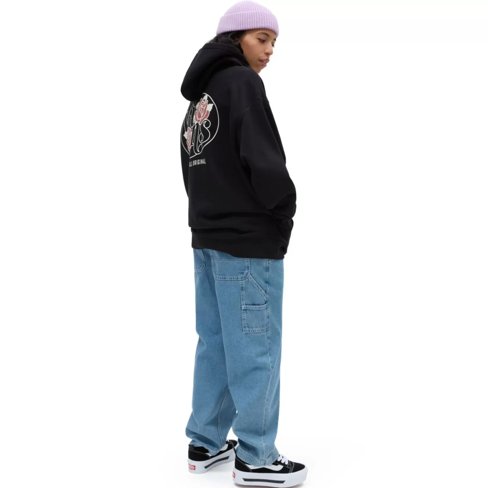 Vans Sudaderas<Sudadera Con Capucha Rosa Dosa Negro