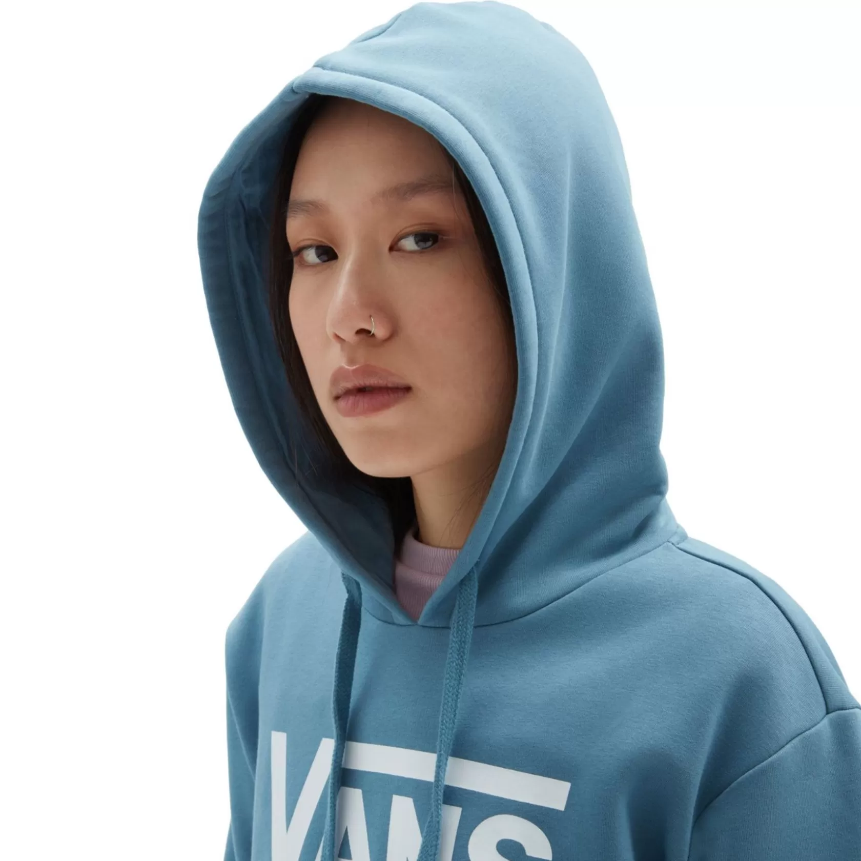 Vans Sudaderas<Sudadera Con Capucha Sin Cierre Classic V De Corte Boyfriend Azul