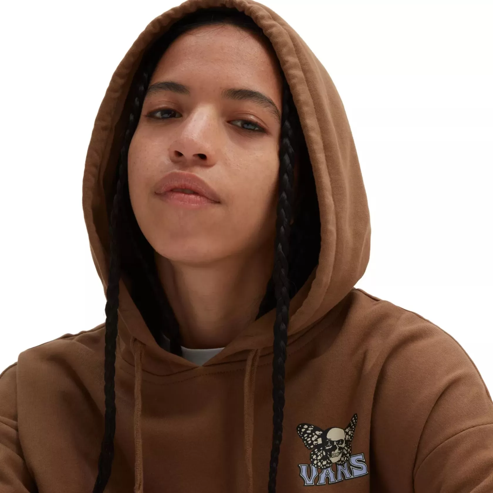 Vans Sudaderas<Sudadera Con Capucha Skullfly De Corte Extragrande Marron