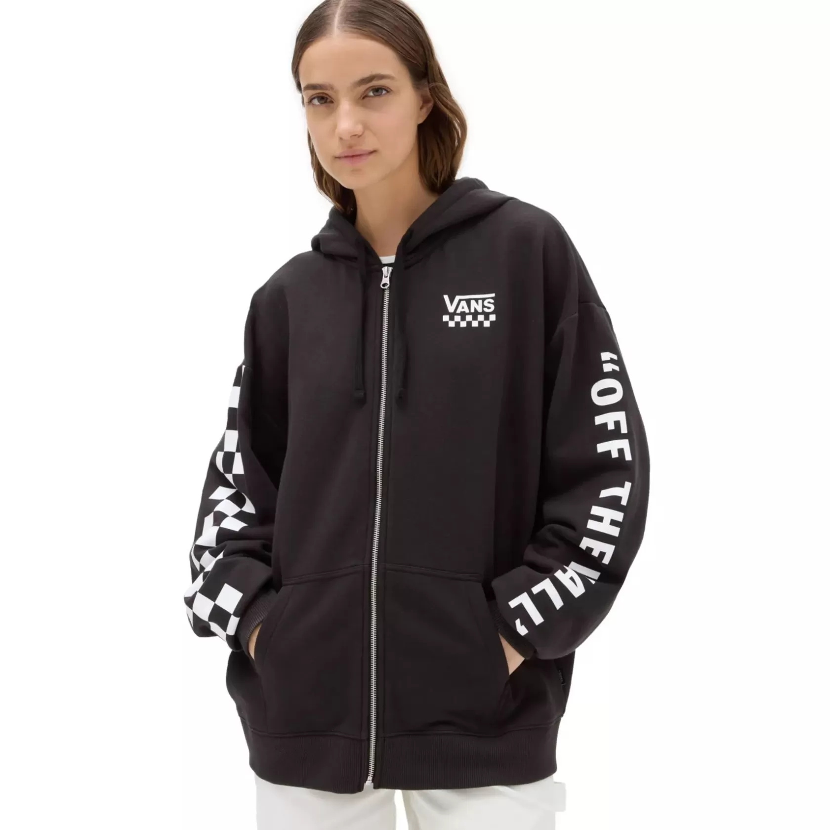 Vans Sudaderas<Sudadera Con Capucha Y Cremallera Extra Fun De Corte Extragrande Negro