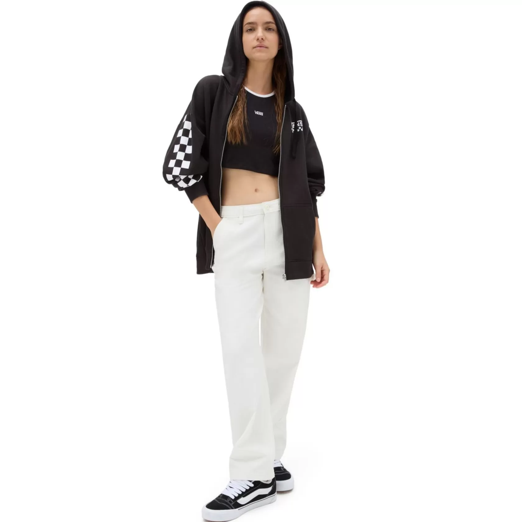 Vans Sudaderas<Sudadera Con Capucha Y Cremallera Extra Fun De Corte Extragrande Negro