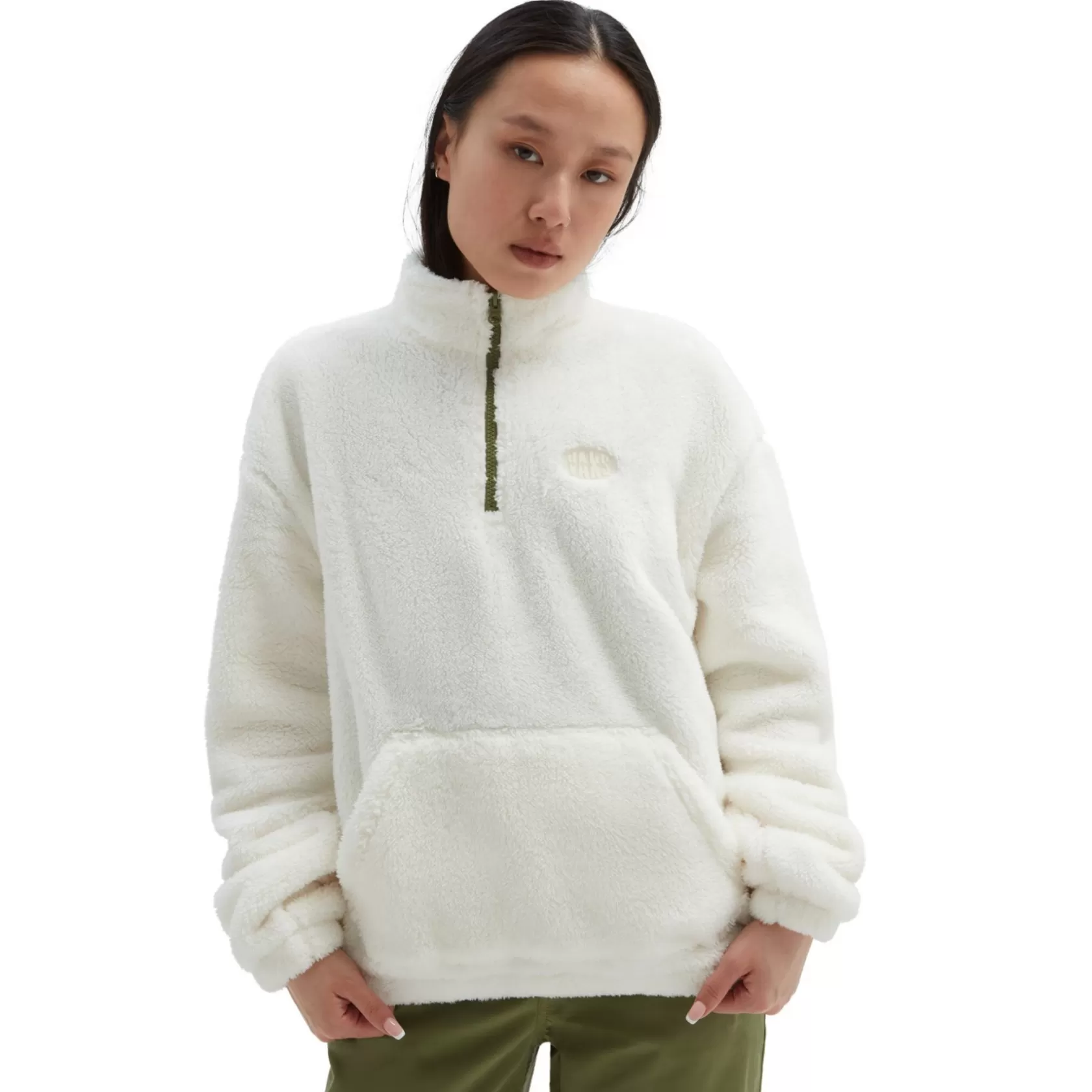 Vans Sudaderas<Sudadera De Cuello Alto Con Media Cremallera Pioneer Blanco