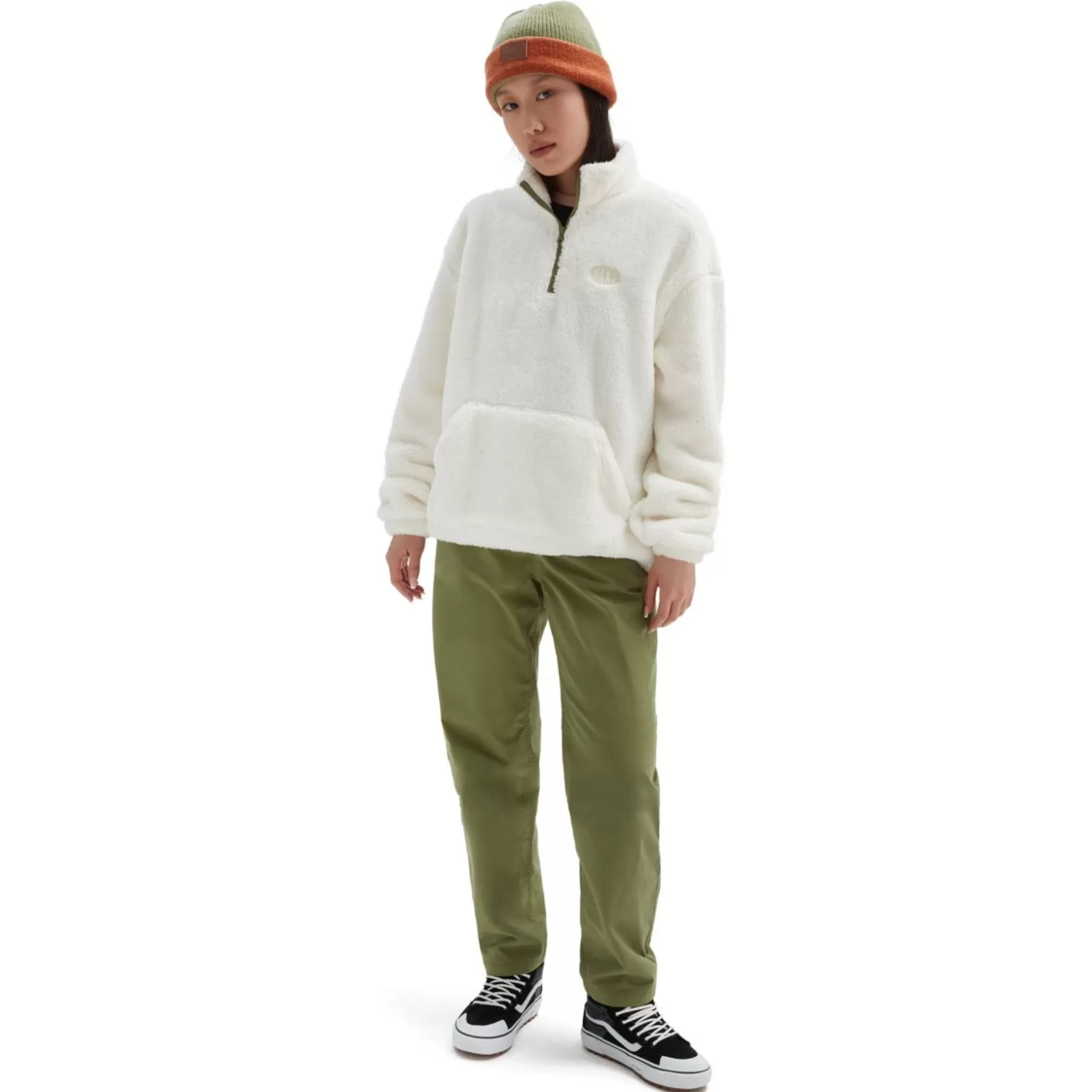 Vans Sudaderas<Sudadera De Cuello Alto Con Media Cremallera Pioneer Blanco