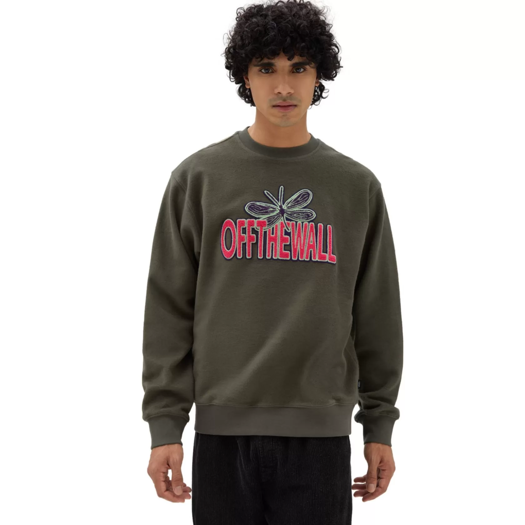 Vans Sudaderas<Sudadera De Cuello Redondo Bugged Out Verde
