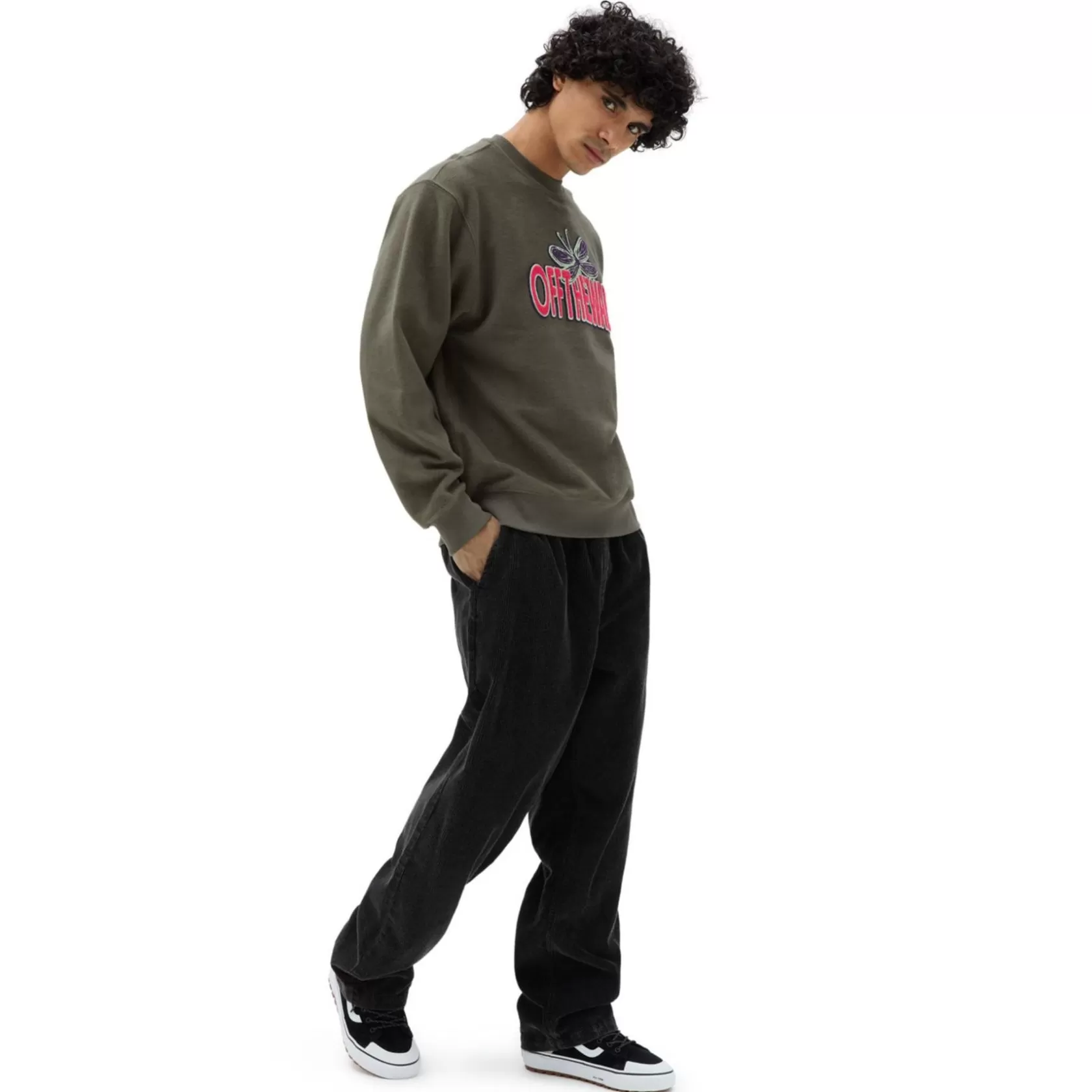 Vans Sudaderas<Sudadera De Cuello Redondo Bugged Out Verde