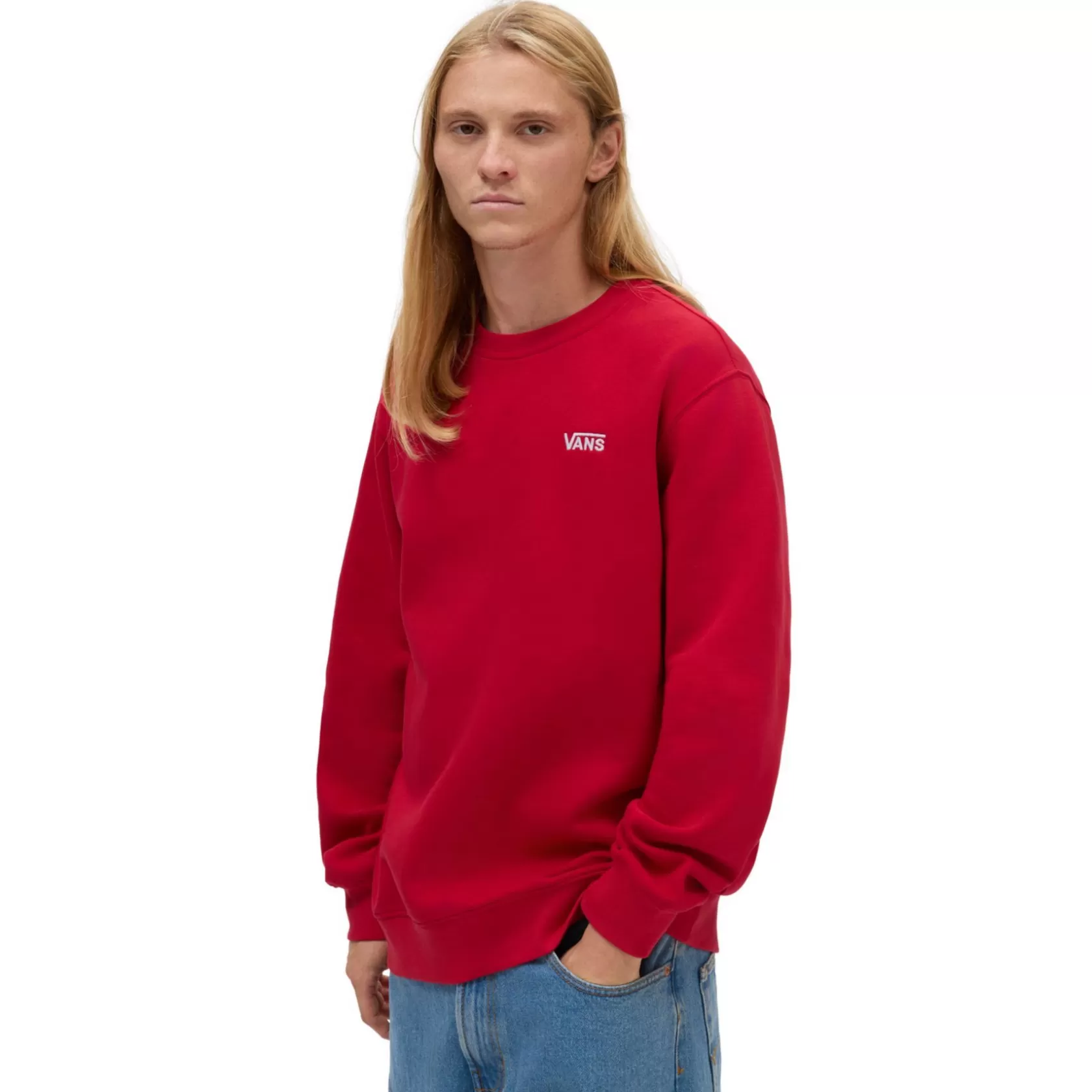Vans Sudaderas<Sudadera De Cuello Redondo Core Basic Rojo