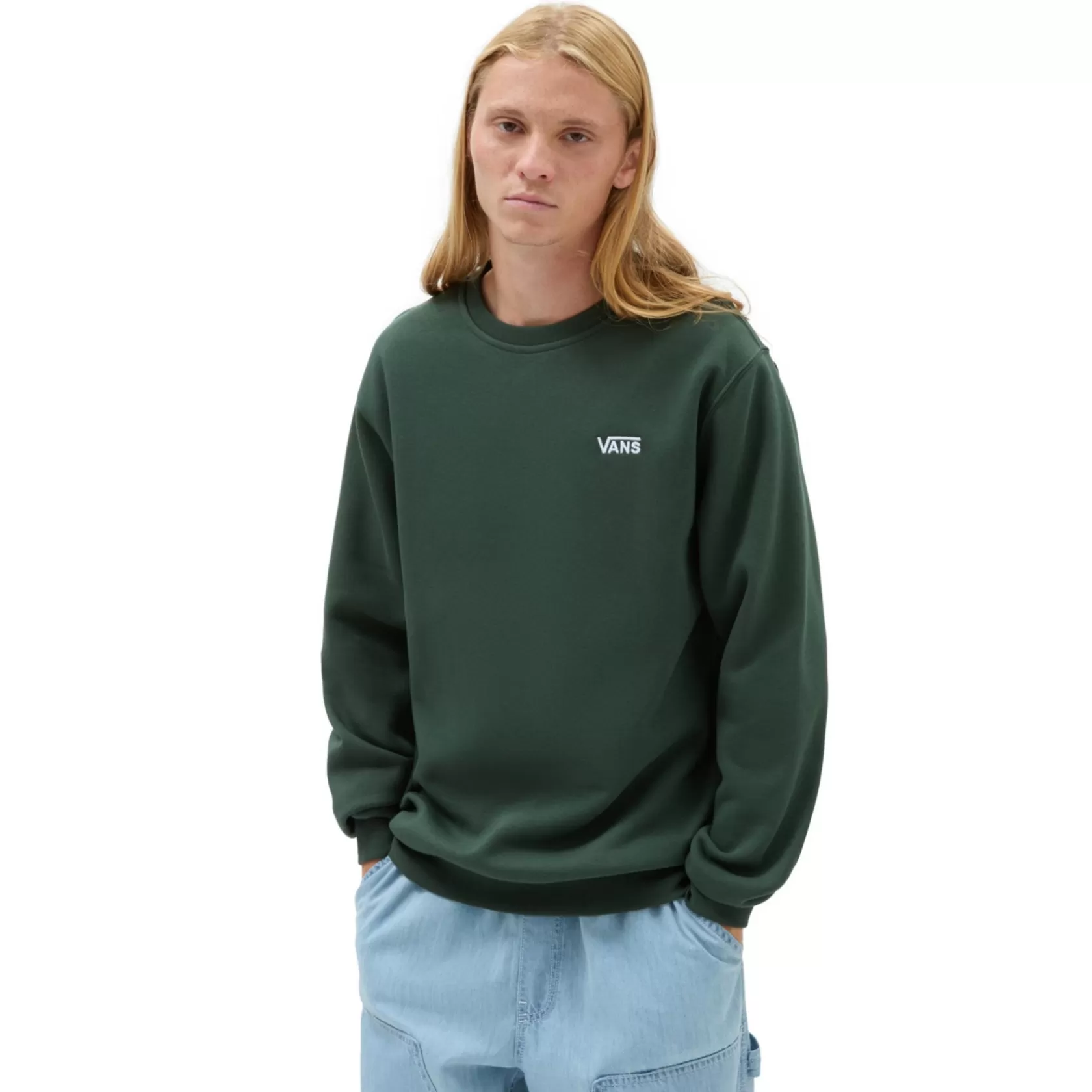 Vans Sudaderas<Sudadera De Cuello Redondo Core Basic Verde