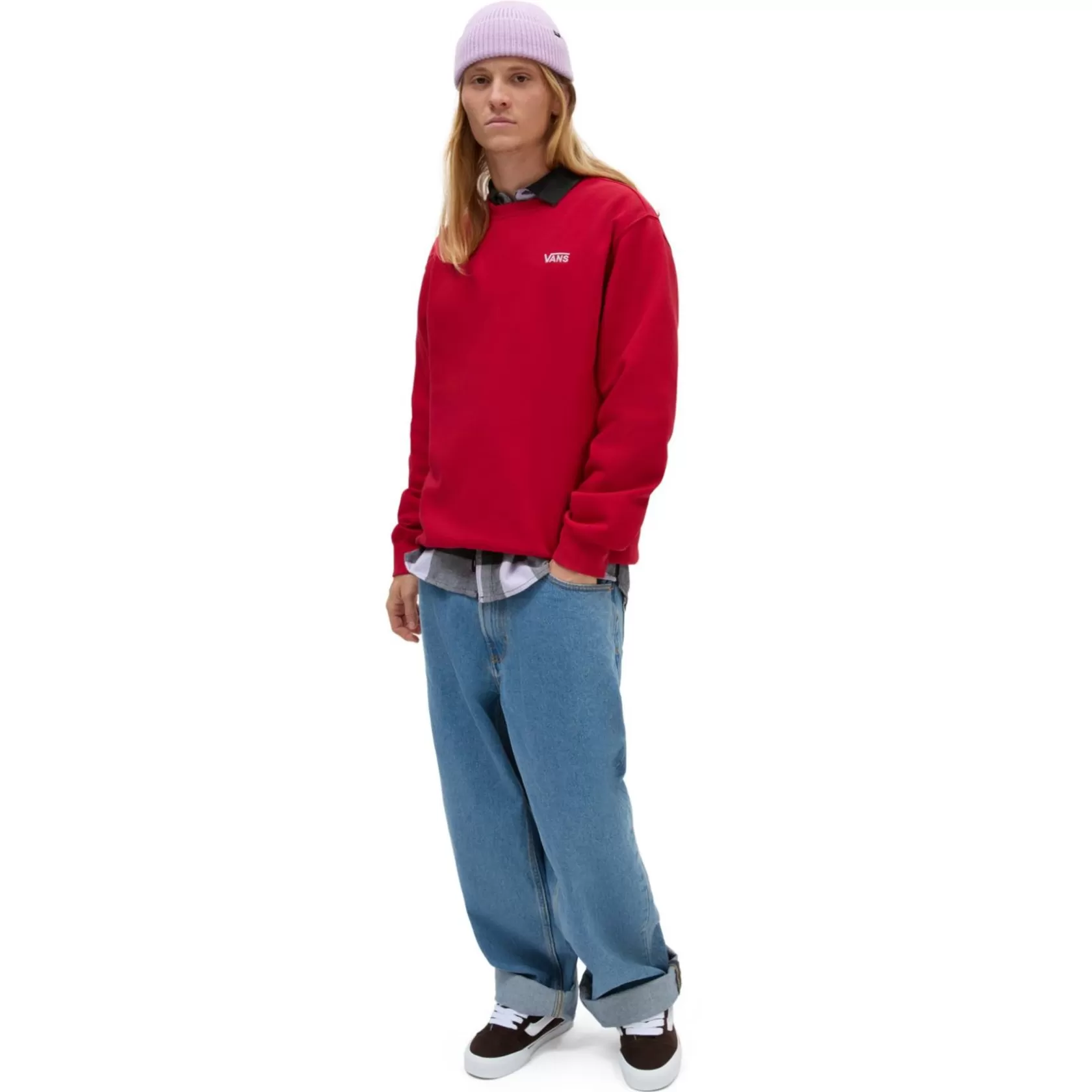 Vans Sudaderas<Sudadera De Cuello Redondo Core Basic Rojo