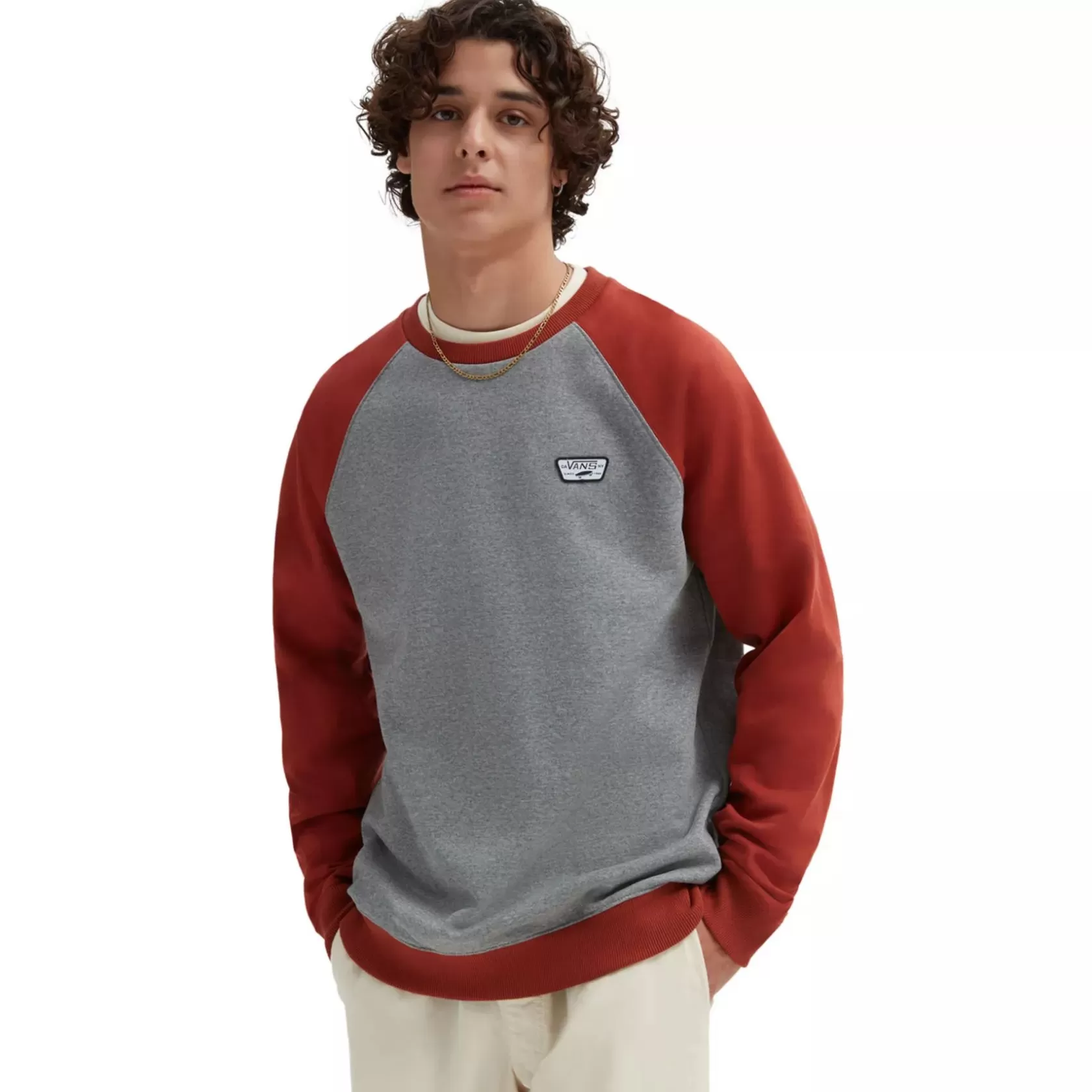 Vans Sudaderas<Sudadera De Cuello Redondo Rutland Iii Rojo, Gris