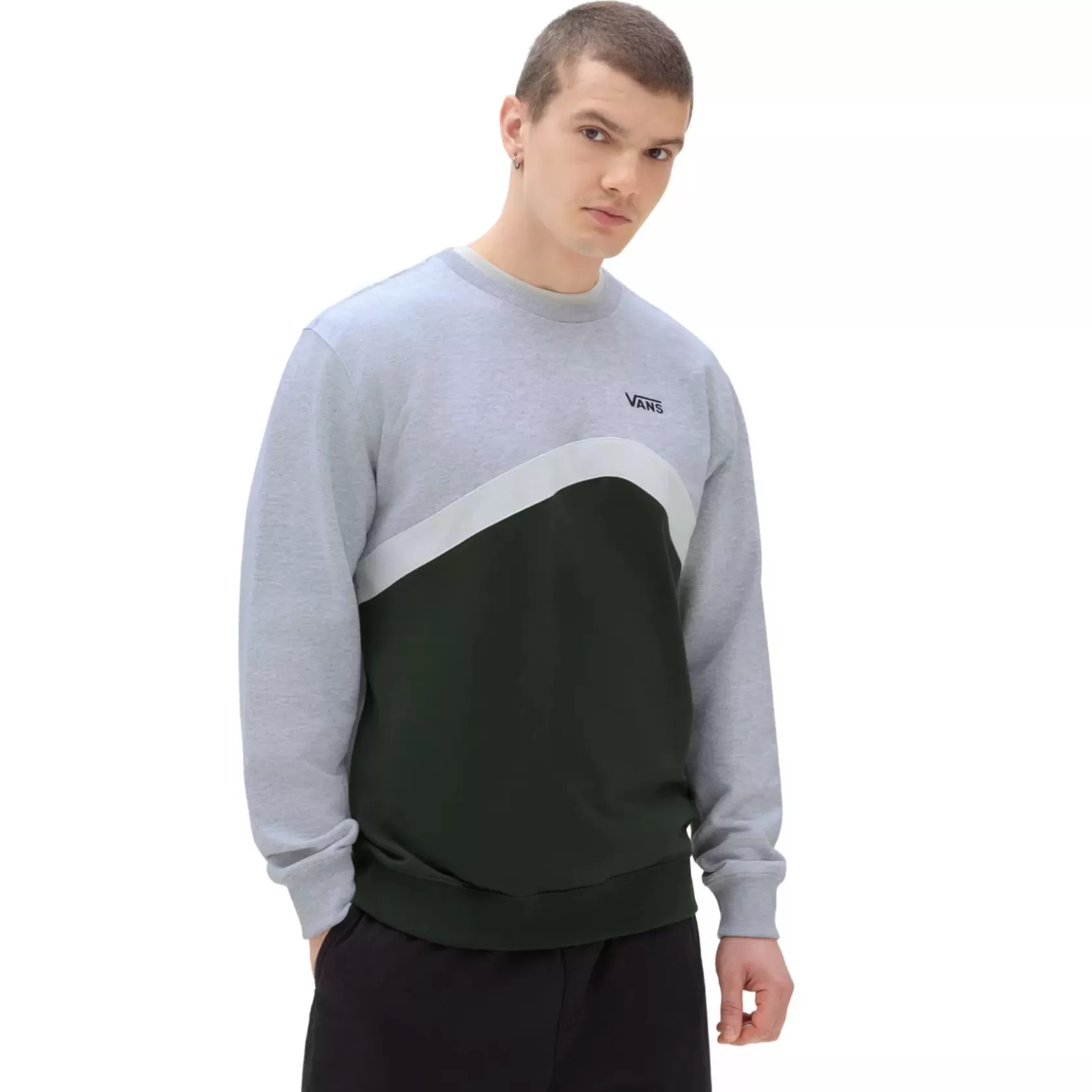 Vans Sudaderas<Sudadera De Cuello Redondo Sidestripe Block Verde
