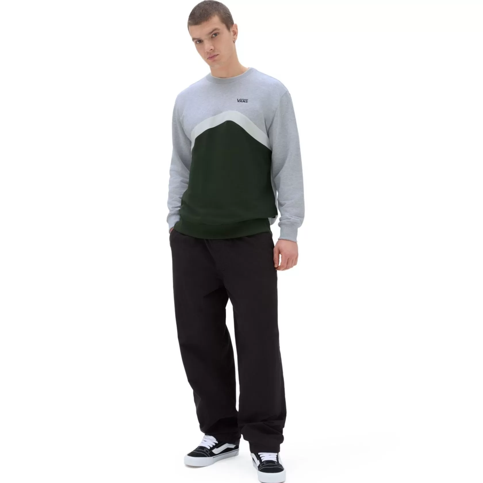 Vans Sudaderas<Sudadera De Cuello Redondo Sidestripe Block Verde