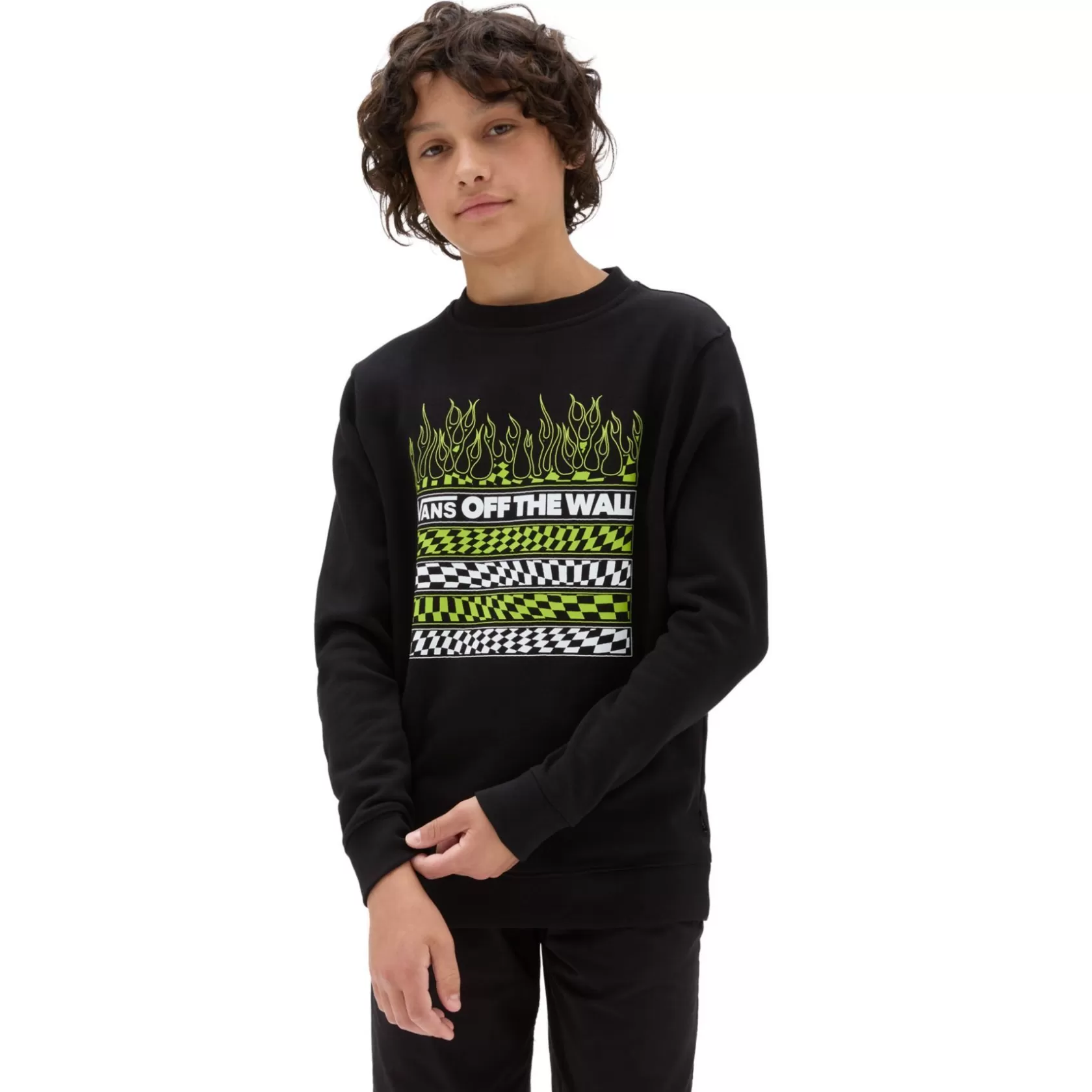 Vans Ropa Para Chicos (8-14 Años)<Sudadera De Niños Neon Flames (8-14 Anos) Negro