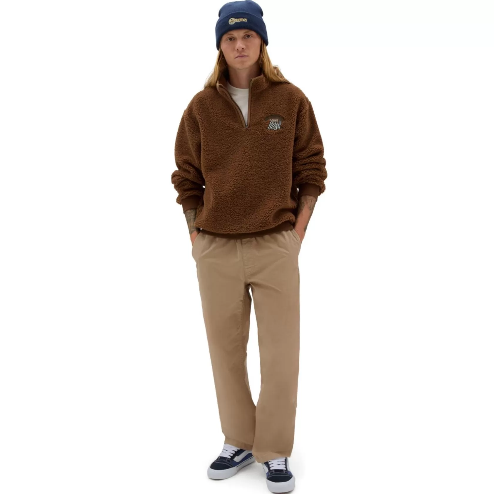 Vans Sudaderas<Sudadera Happy Camper Quarter Zip Marron