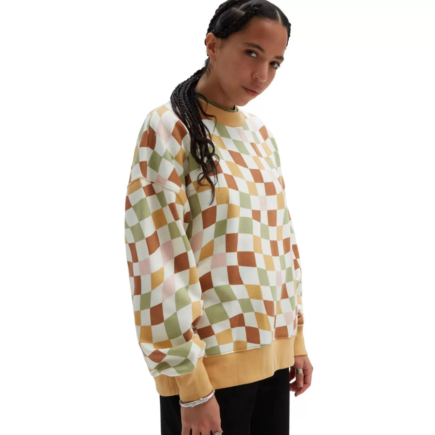 Vans Sudaderas<Sudadera Holgada De Cuello Redondo Club Amarillo