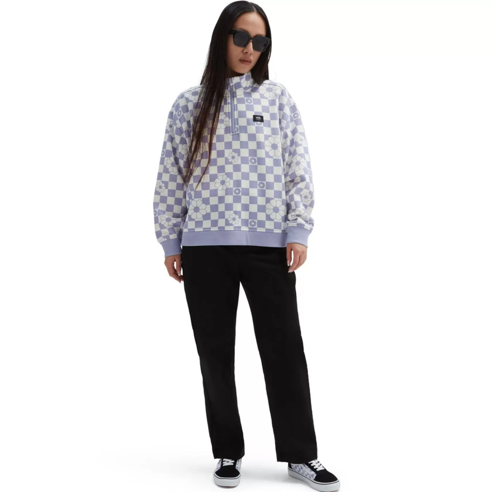 Vans Sudaderas<Sudadera Leighton De Cuello Alto Purpura