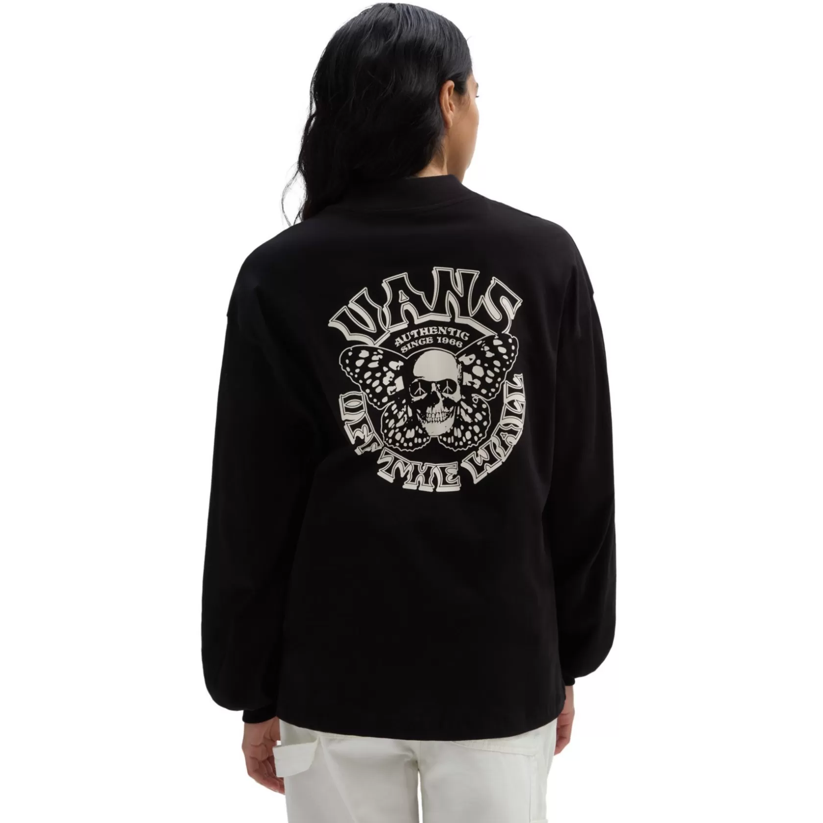 Vans Camisetas<Sudadera Skullfly Long Sleeve Mock Neck Negro