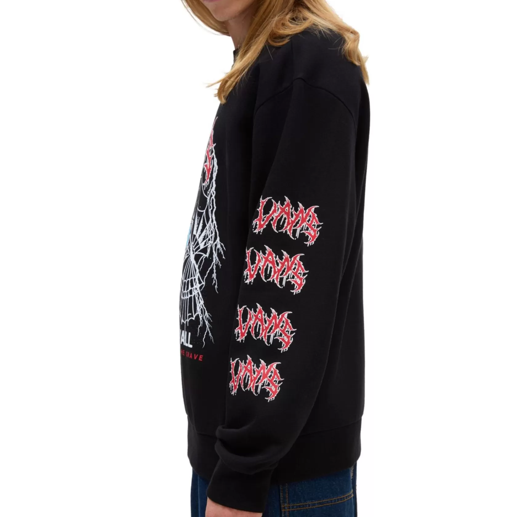 Vans Sudaderas<Sudadera To The Grave De Corte Holgado Y Cuello Redondo Negro