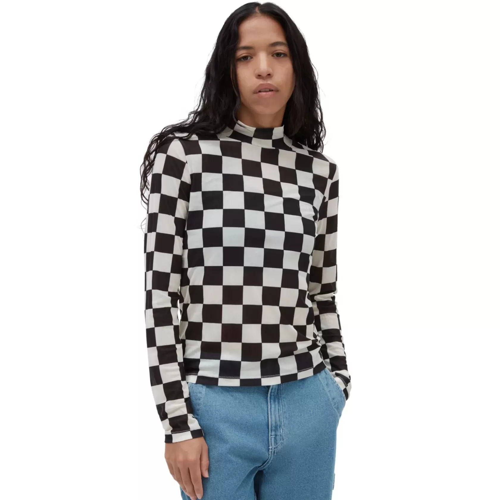 Vans Camisetas<Top De Malla Y Cuello Alto Position Negro