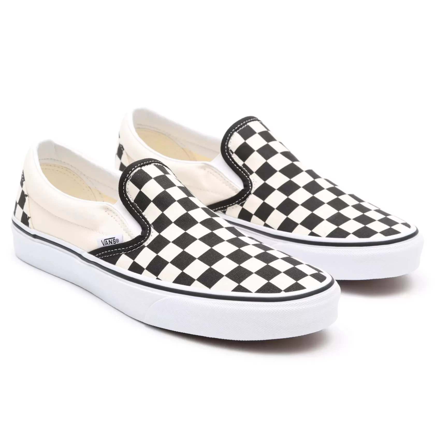 Vans Classics<Zapatillas Checkerboard Classic Slip-On Negro, Blanco