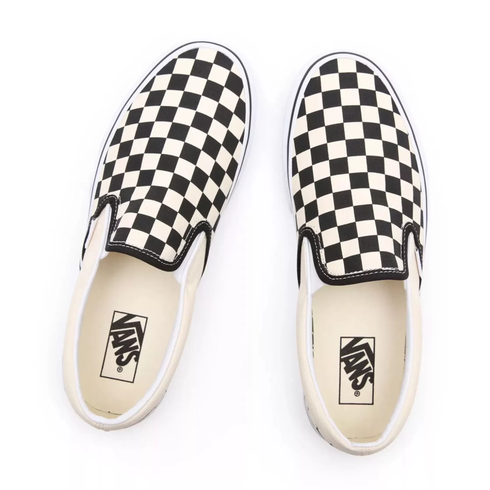 Vans Classics<Zapatillas Checkerboard Classic Slip-On Negro, Blanco
