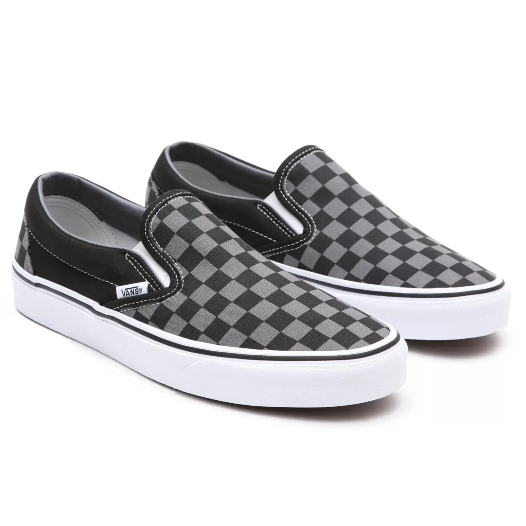Vans Classics<Zapatillas Checkerboard Old Skool Slip-On Negro, Gris