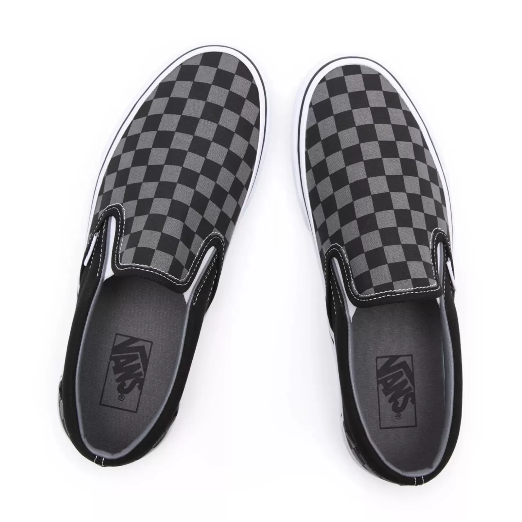 Vans Classics<Zapatillas Checkerboard Old Skool Slip-On Negro, Gris