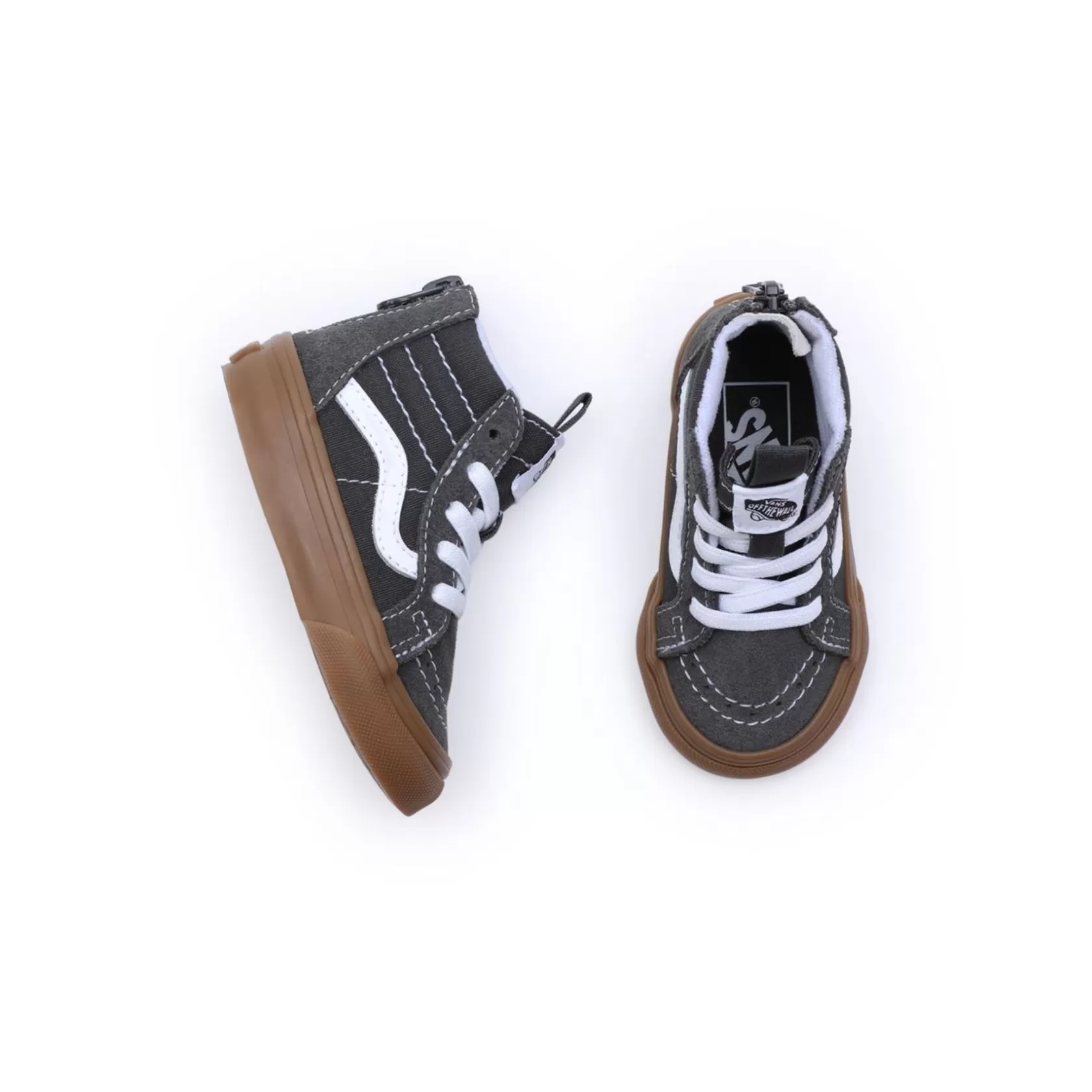 Vans Zapatillas Niño (4-8 Años)<Zapatillas Con Cremallera Gum Sk8-Hi De Bebe (1-4 Anos) Gris