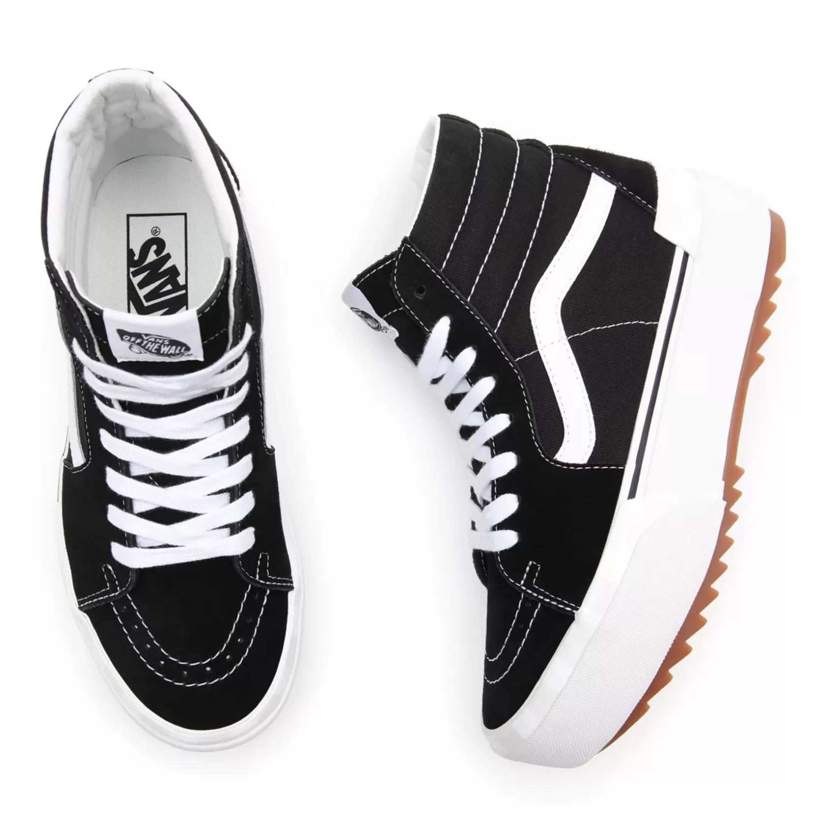 Vans Zapatillas Altas<Zapatillas De Ante Y Lona Sk8-Hi Stacked Negro