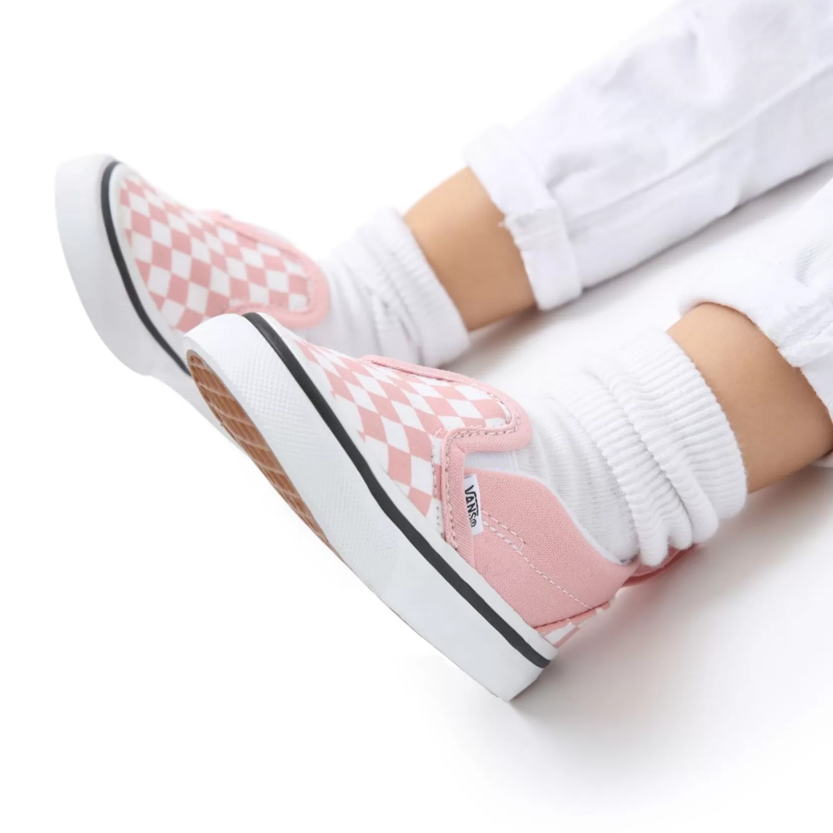 Vans Classics<Zapatillas De Bebe Checkerboard Slip-On Con V (1-4 Anos) Rosa