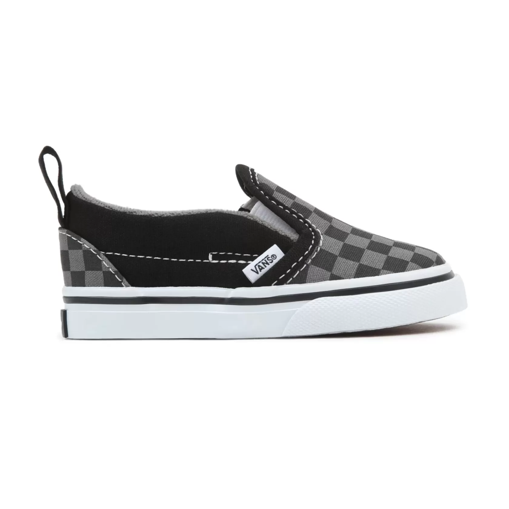 Vans Easy On, Easy Off<Zapatillas De Bebe Con Cierre Adherente Checkerboard Slip-On Con (1-4 Anos) Negro, Gris