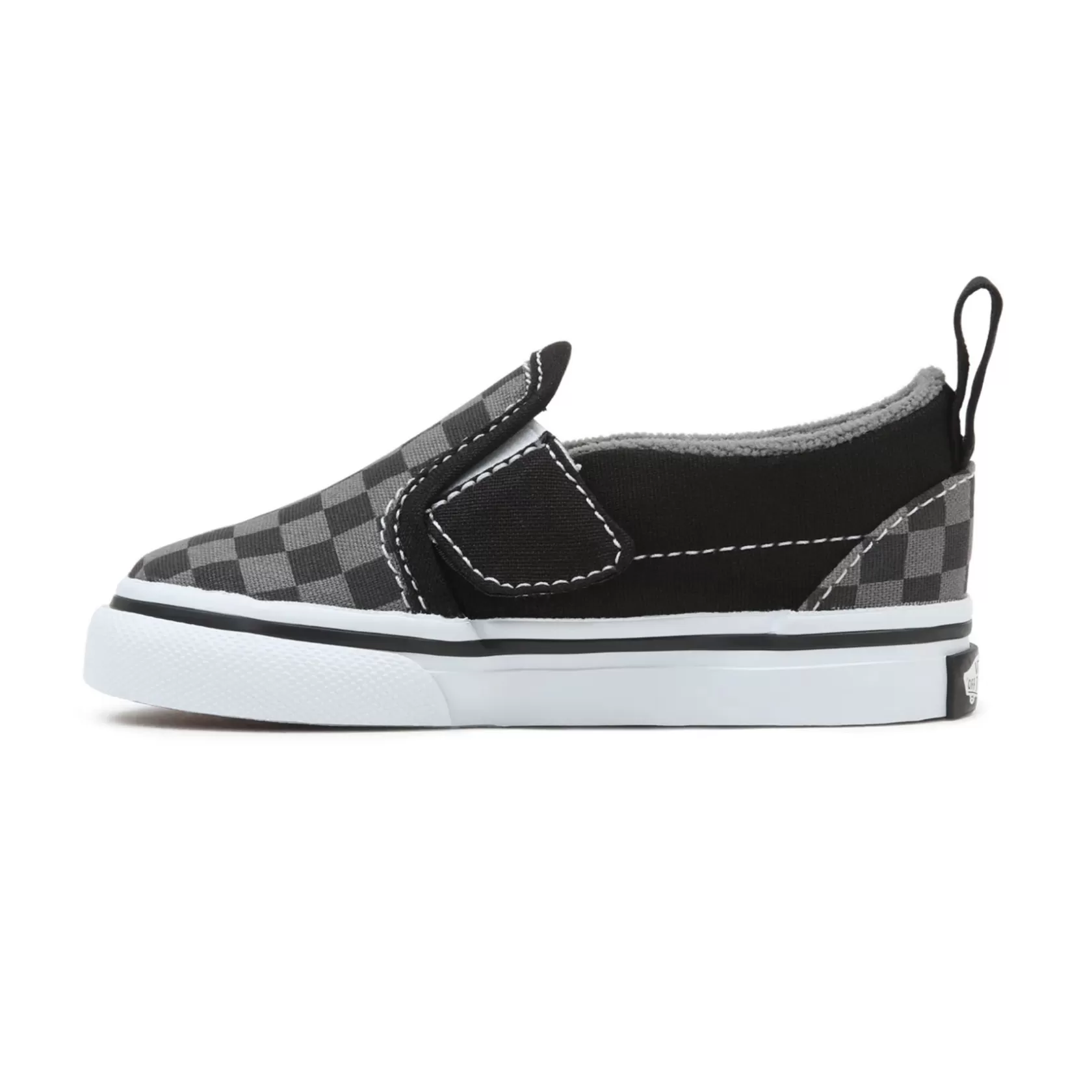 Vans Easy On, Easy Off<Zapatillas De Bebe Con Cierre Adherente Checkerboard Slip-On Con (1-4 Anos) Negro, Gris