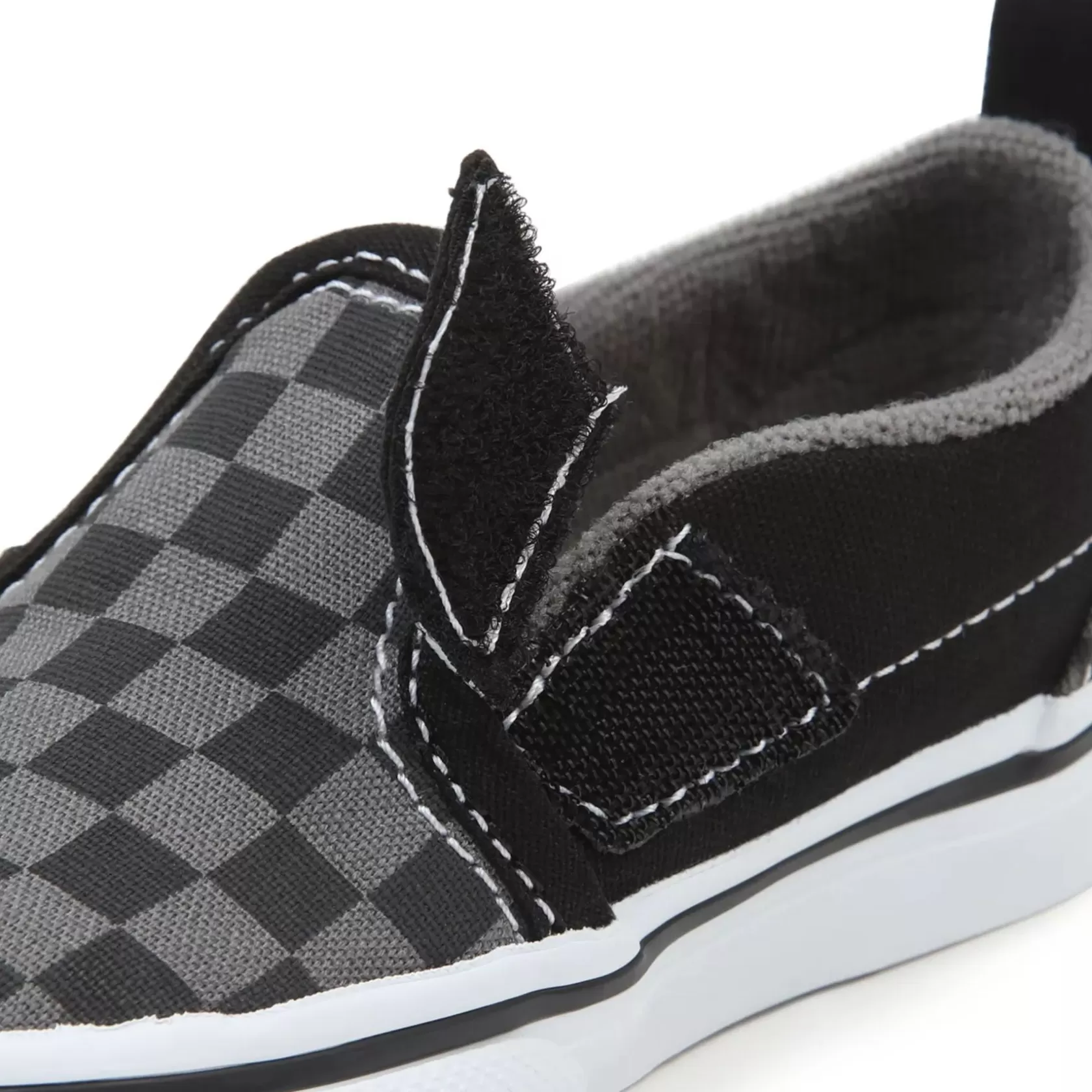 Vans Easy On, Easy Off<Zapatillas De Bebe Con Cierre Adherente Checkerboard Slip-On Con (1-4 Anos) Negro, Gris