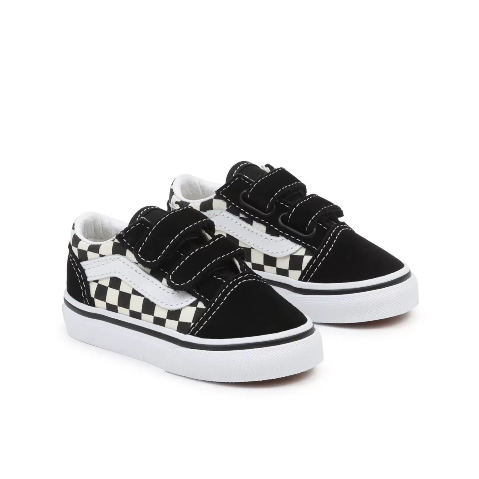 Vans Zapatillas Niño (1-4 Años)<Zapatillas De Bebe Con Cierre Adherente Primary Check Old Skool Con Cierre De (1-4 Anos) Negro, Blanco