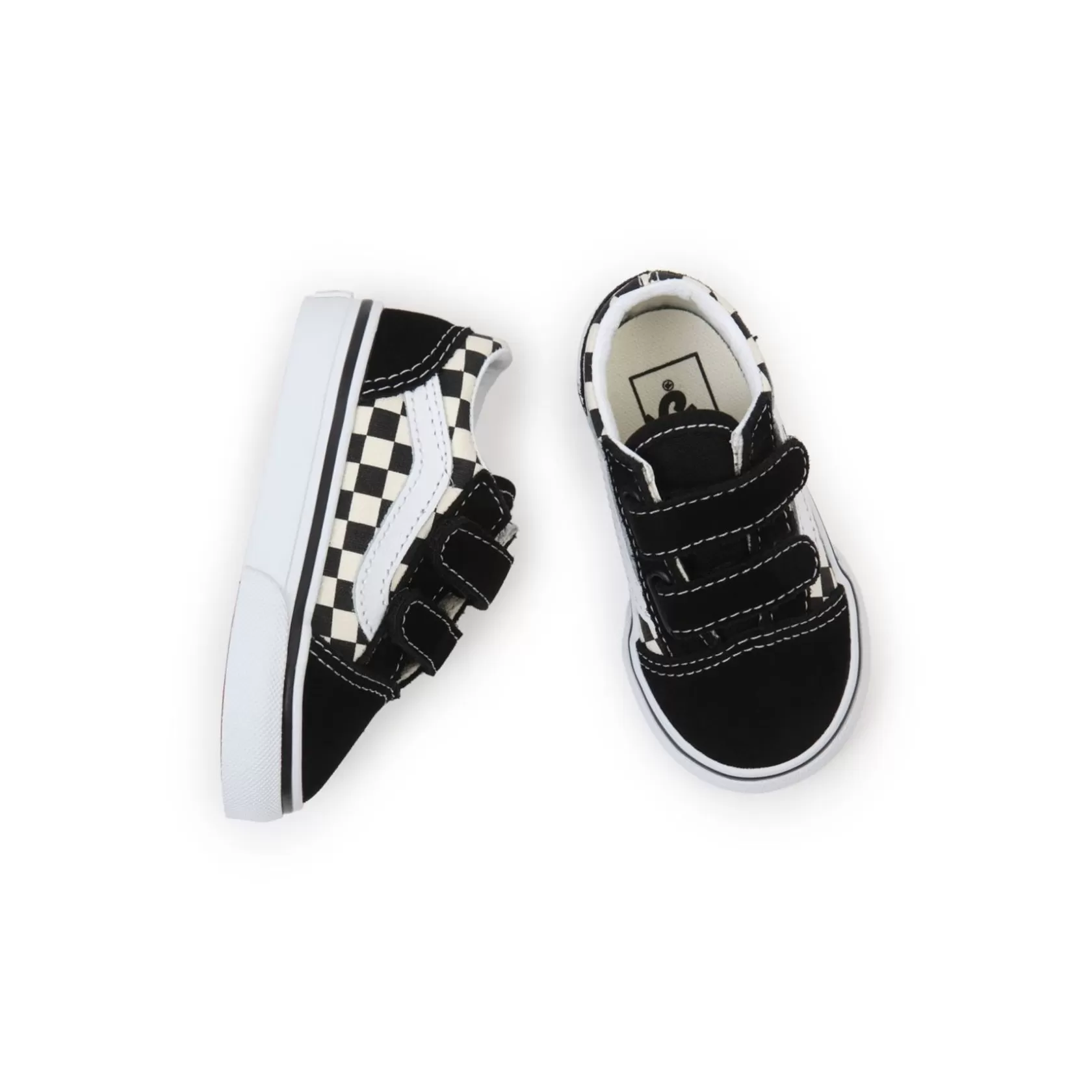 Vans Zapatillas Niño (1-4 Años)<Zapatillas De Bebe Con Cierre Adherente Primary Check Old Skool Con Cierre De (1-4 Anos) Negro, Blanco
