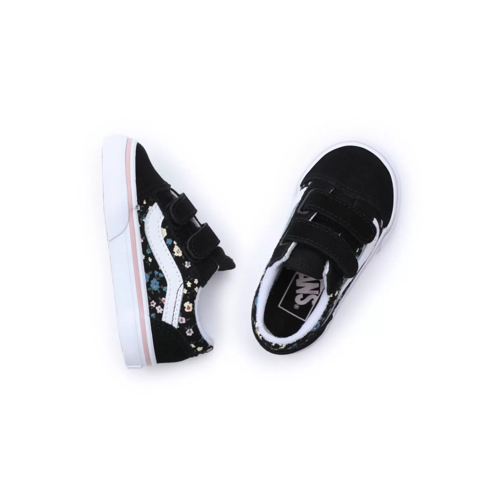 Vans Zapatillas Niño (1-4 Años)<Zapatillas De Bebe Floral Old Skool Hook And Loop (1-4 Anos) Negro