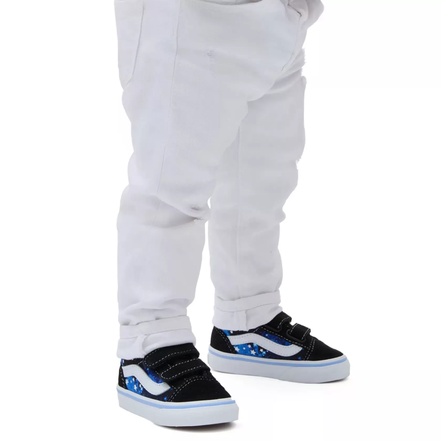 Vans Classics<Zapatillas De Bebe Old Skool Con Cierre Adherente (1-4 Anos) Azul, Negro