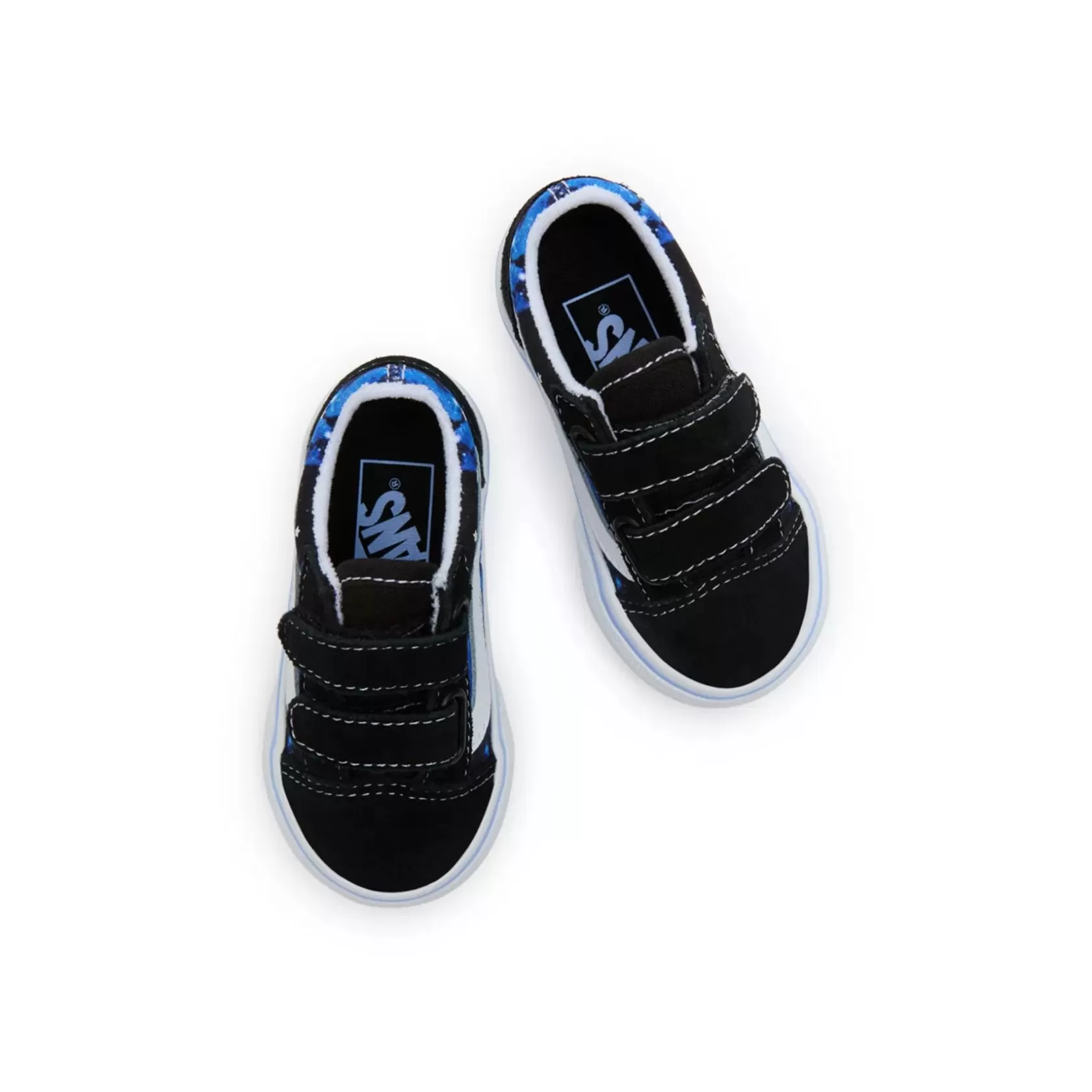 Vans Classics<Zapatillas De Bebe Old Skool Con Cierre Adherente (1-4 Anos) Azul, Negro