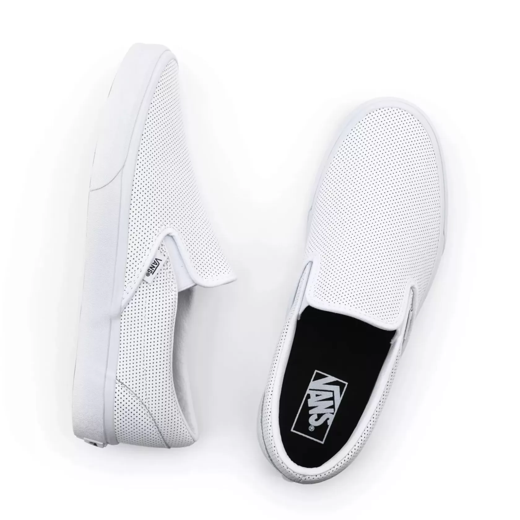 Vans Zapatillas Sin Cordones<Zapatillas De Cuero Perf Classic Slip-On Blanco