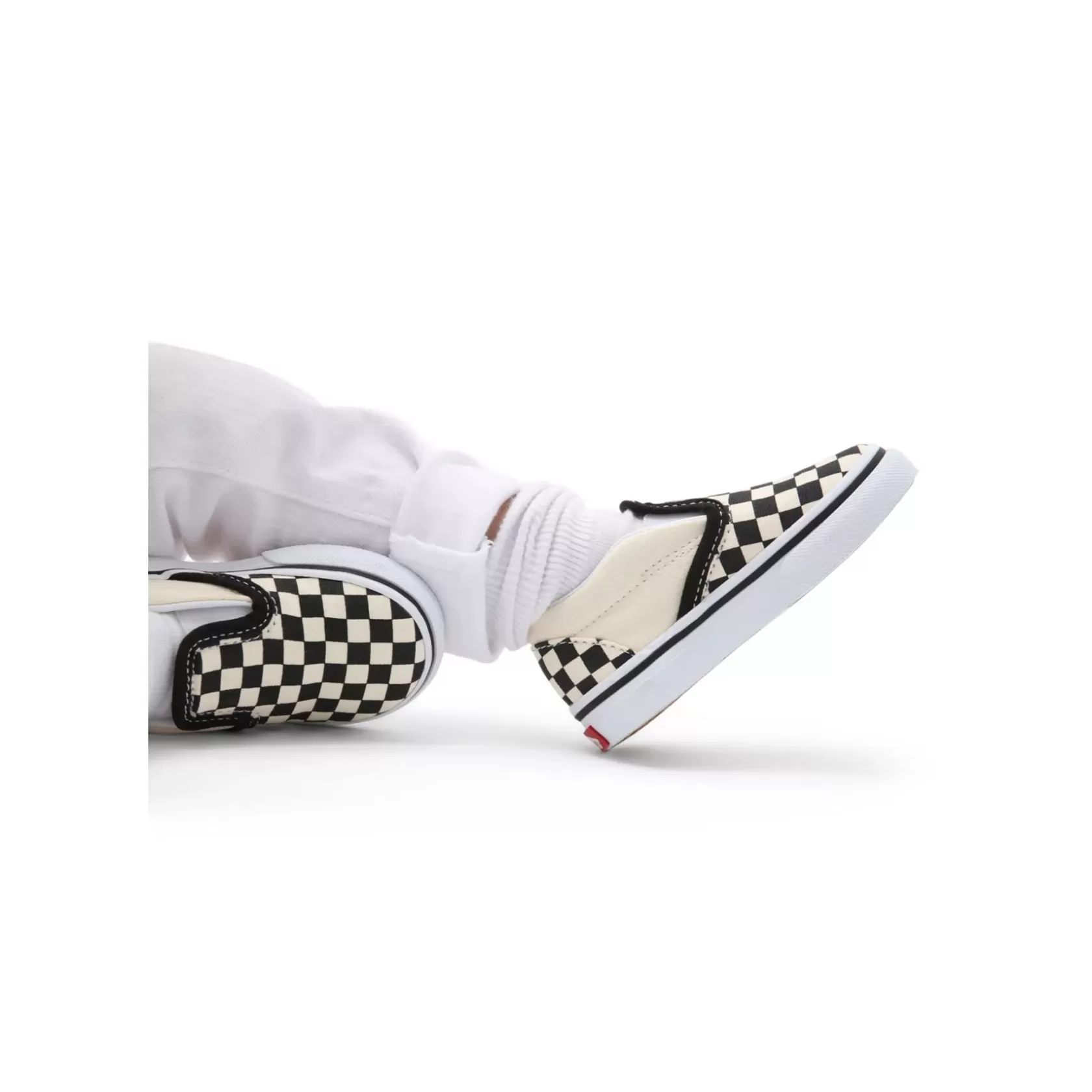 Vans Easy On, Easy Off<Zapatillas De Nino Checkerboard Slip-On (1-4 Anos) Negro, Blanco