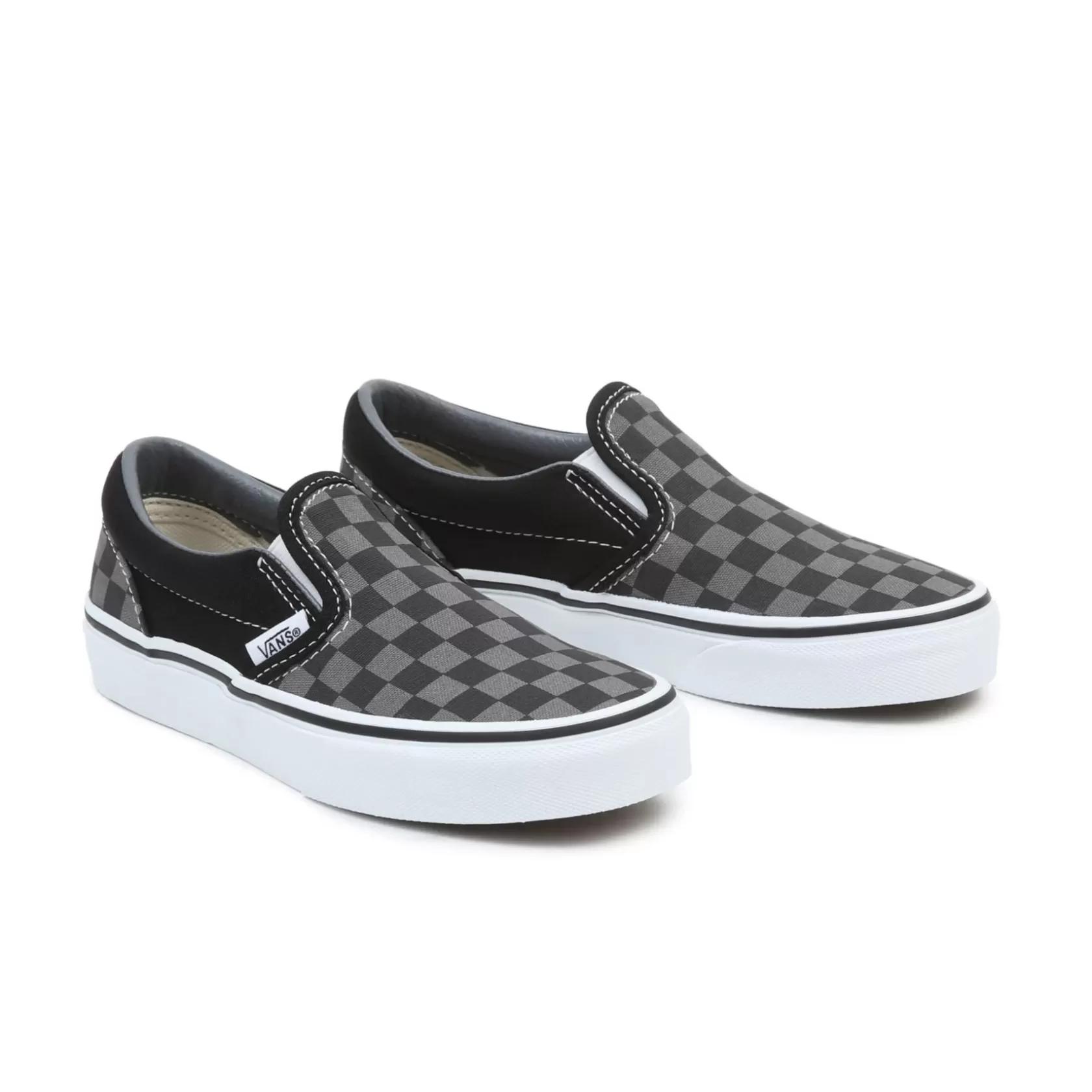 Vans Zapatillas Niño (4-8 Años)<Zapatillas De Niños Checkerboard Classic Slip-On (4-8 Anos) Negro, Gris
