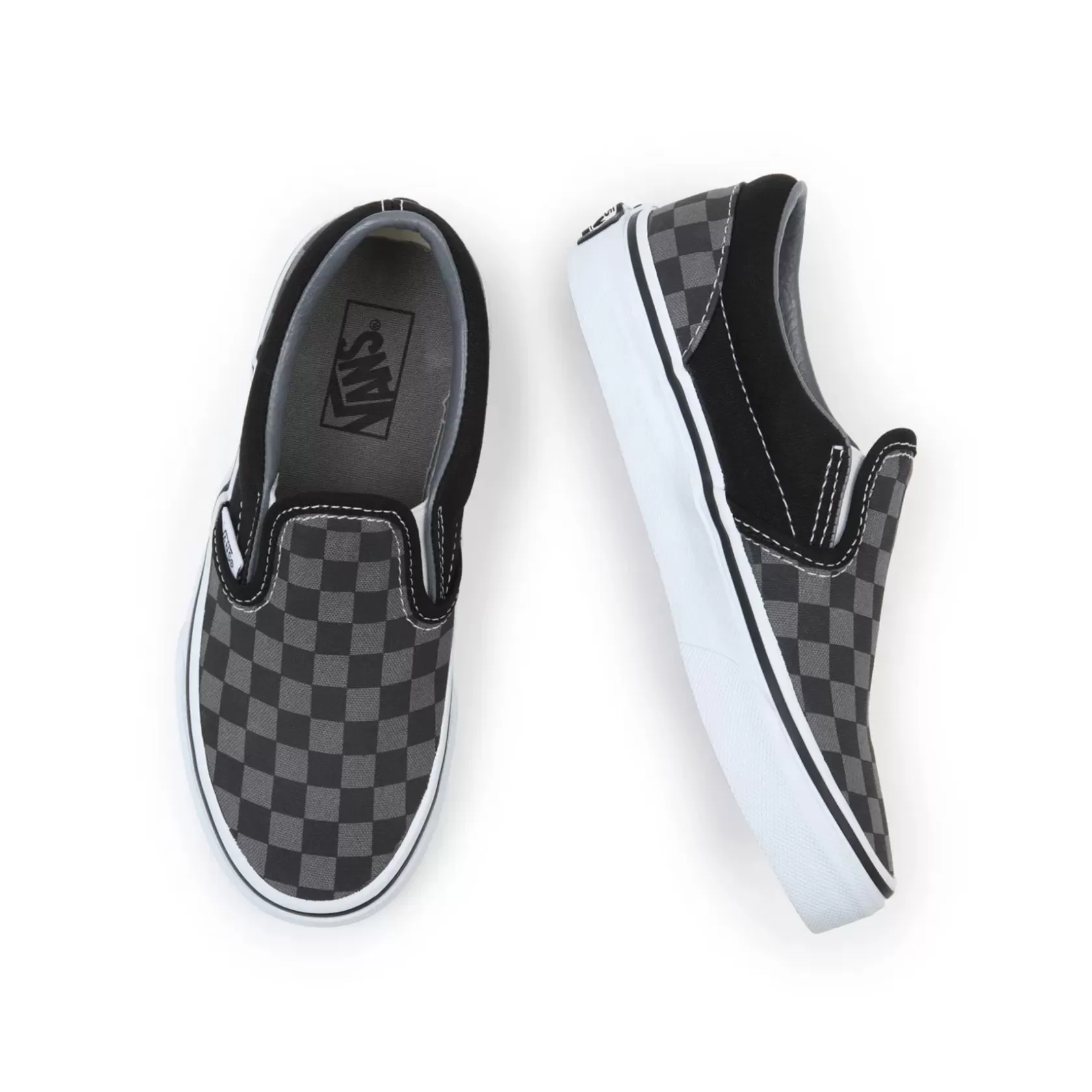 Vans Classics<Zapatillas De Niños Checkerboard Classic Slip-On (4-8 Anos) Negro, Gris