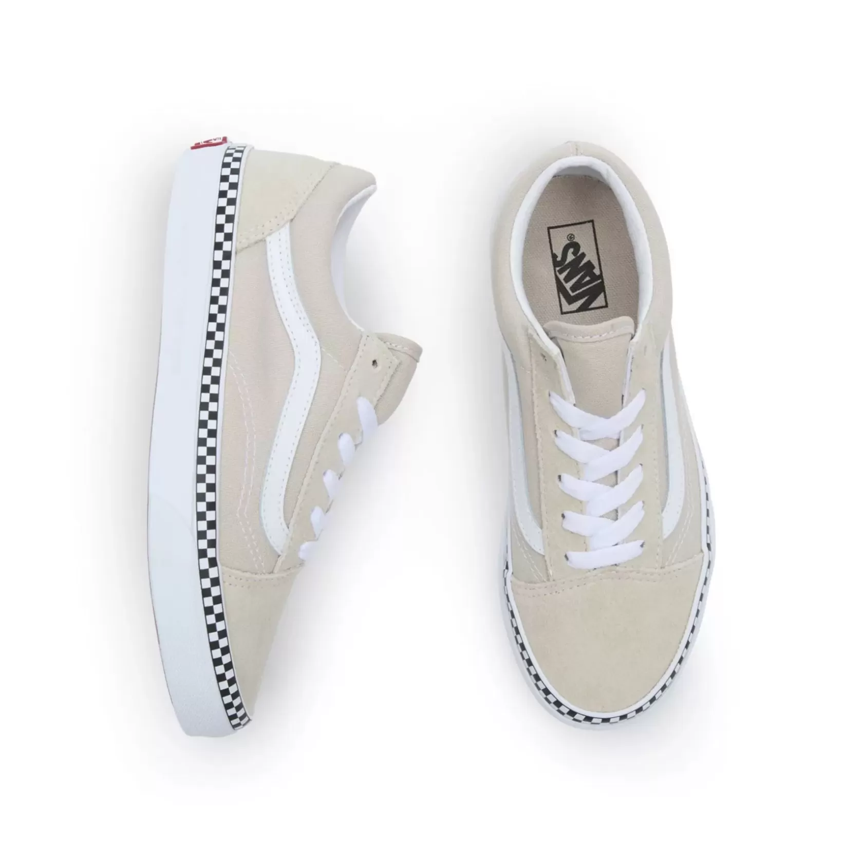 Vans Classics<Zapatillas De Niños Checkerboard Foxing Old Skool (8-14 Anos) Beis