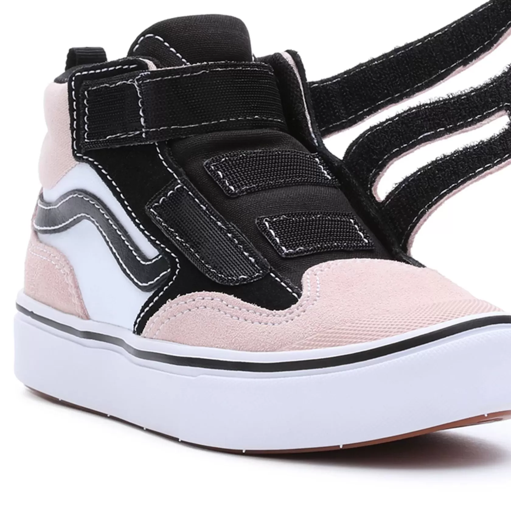 Vans Easy On, Easy Off<Zapatillas De Niños Comfycush New Skool Mid Hook And Loop (4-8 Anos) Rosa